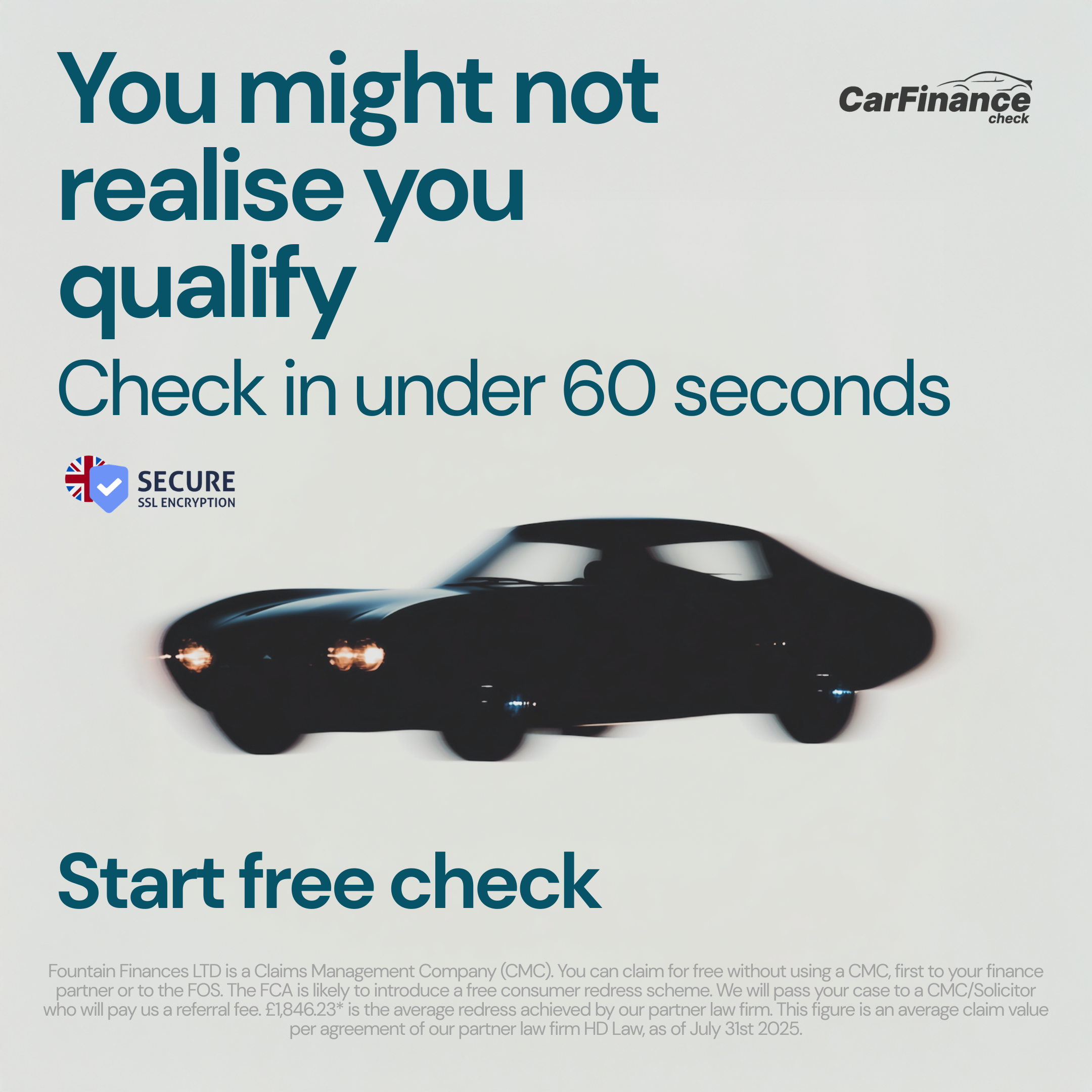 CarFinance Check Facebook ad from Mar 27, 2026