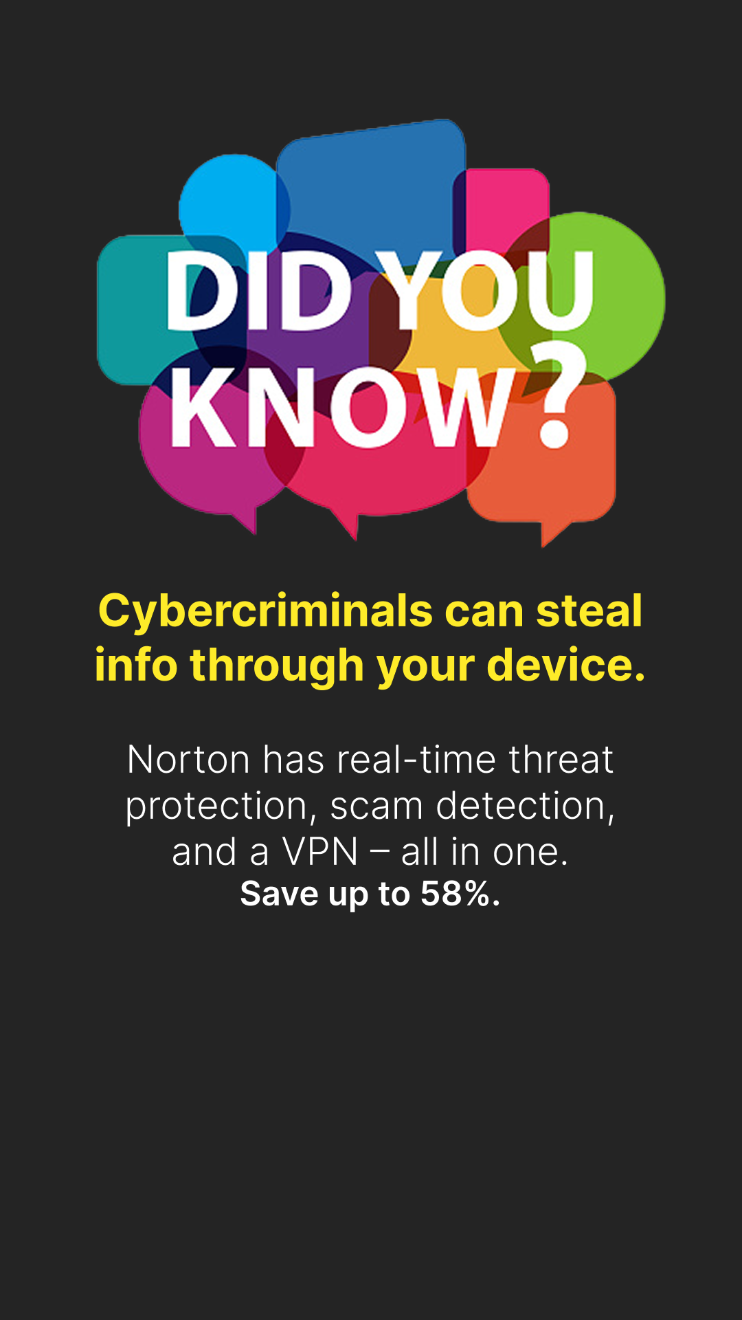 Norton Facebook ad