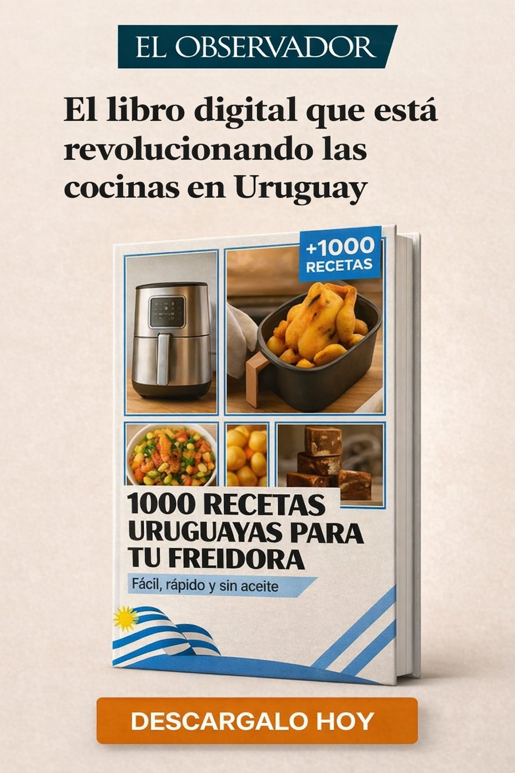 Elbuencomer Facebook ad: 100% Saludable: +1500 Recetas Freidora de Aire