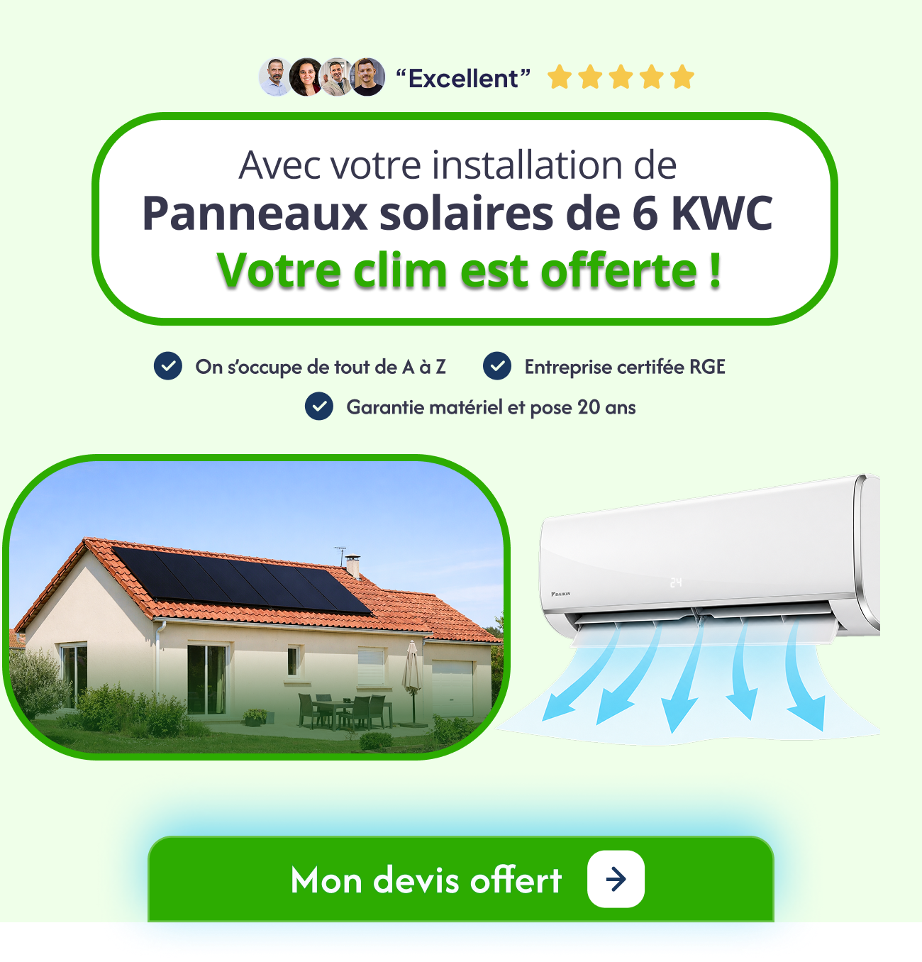 IHE Energies Facebook ad: Devis offert en 1min