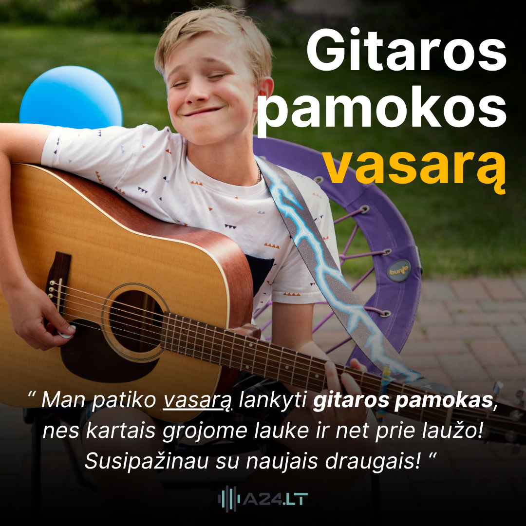 A24.LT - Gitaros pamokų studija Facebook ad