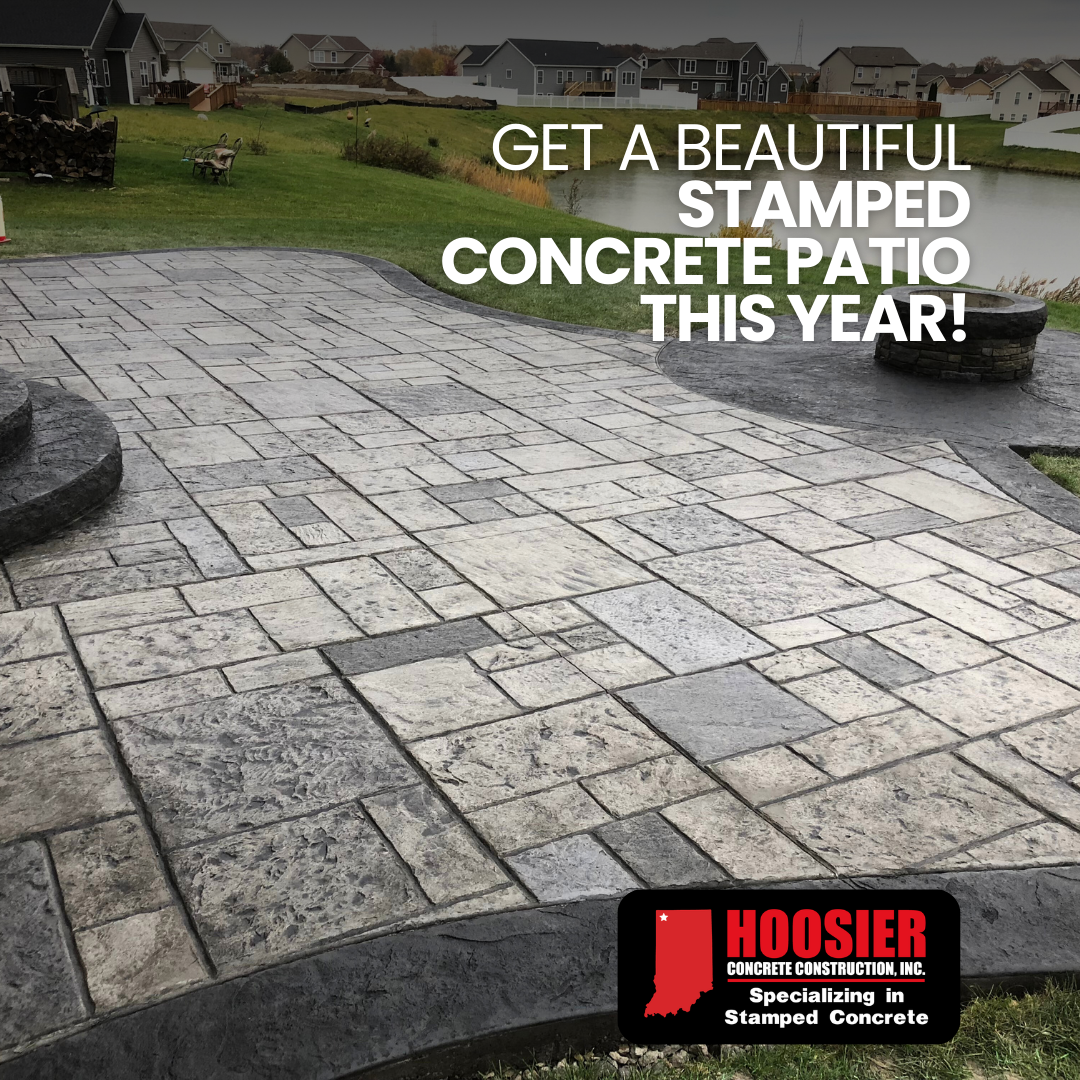 Hoosier Concrete Construction INC Facebook ad: Get Your Stamped Concrete Quote in 60-Seconds!
