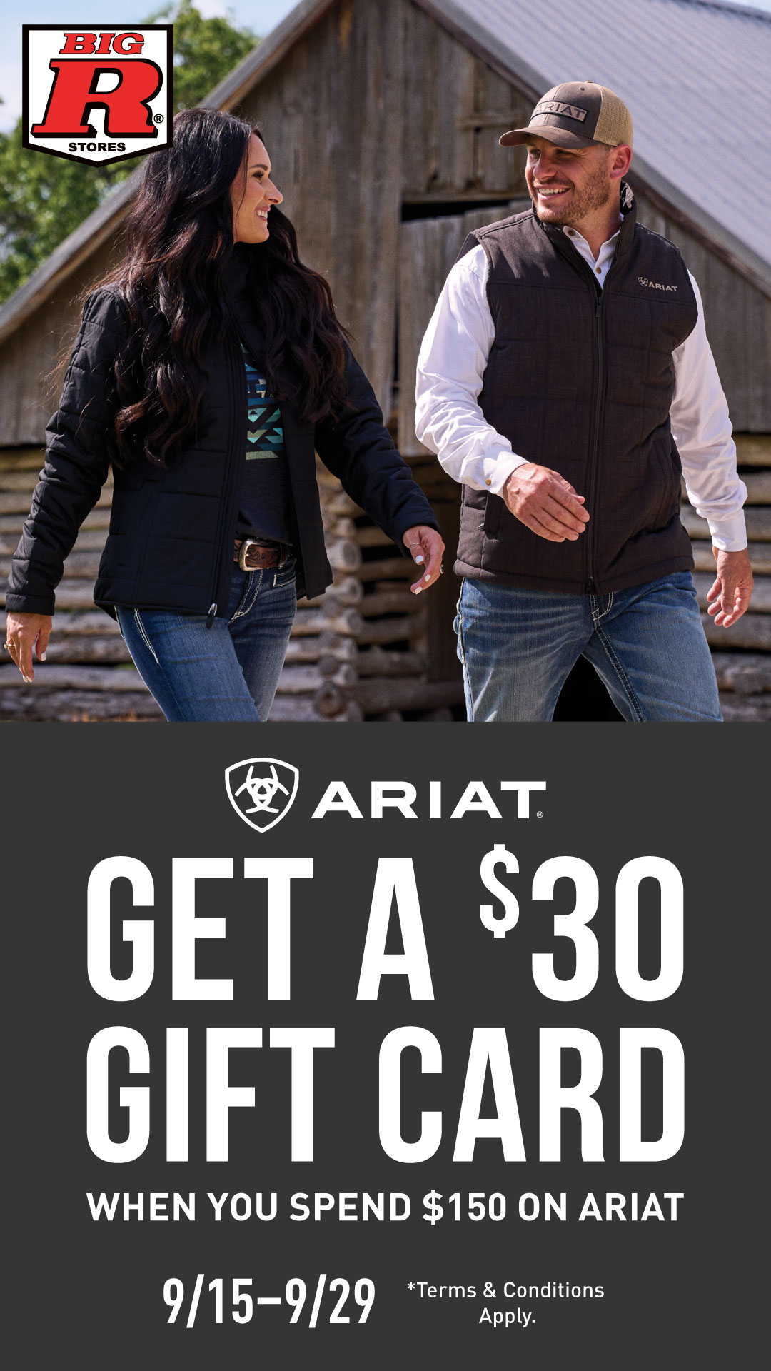Big R Facebook ad: $30 Gift Card!