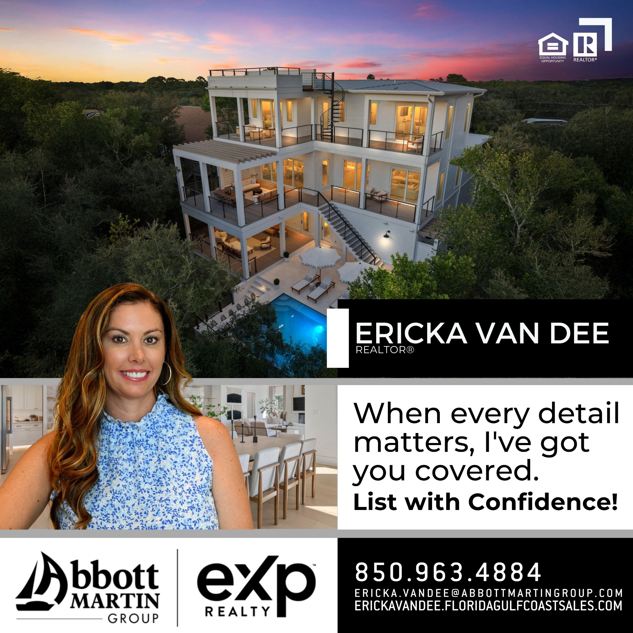 Ericka Van Dee Realtor Facebook ad: NW Florida Gulf Coast Real Estate | Abbott Martin Group |…