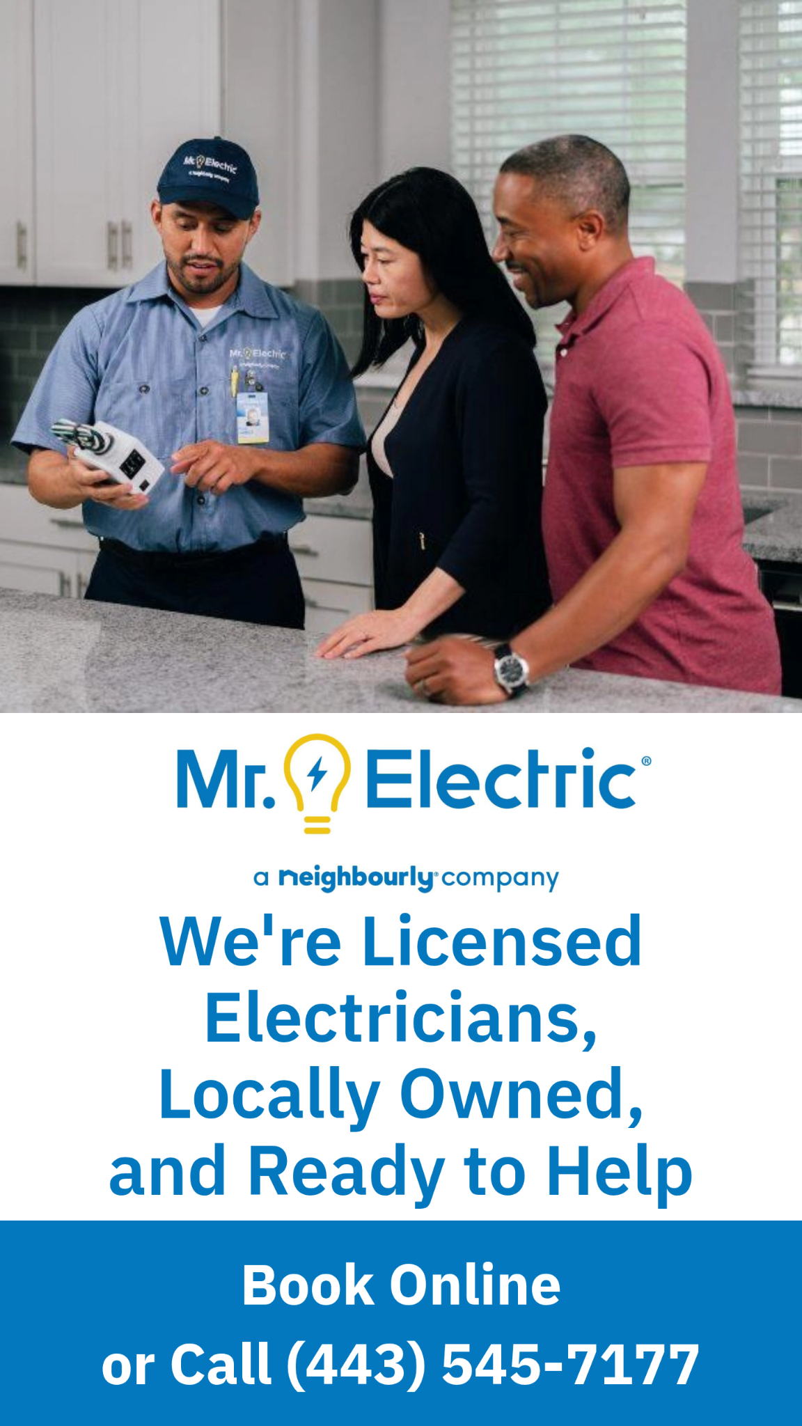 Mr. Electric of Columbia, MD Facebook ad: Trusted Local Electricians