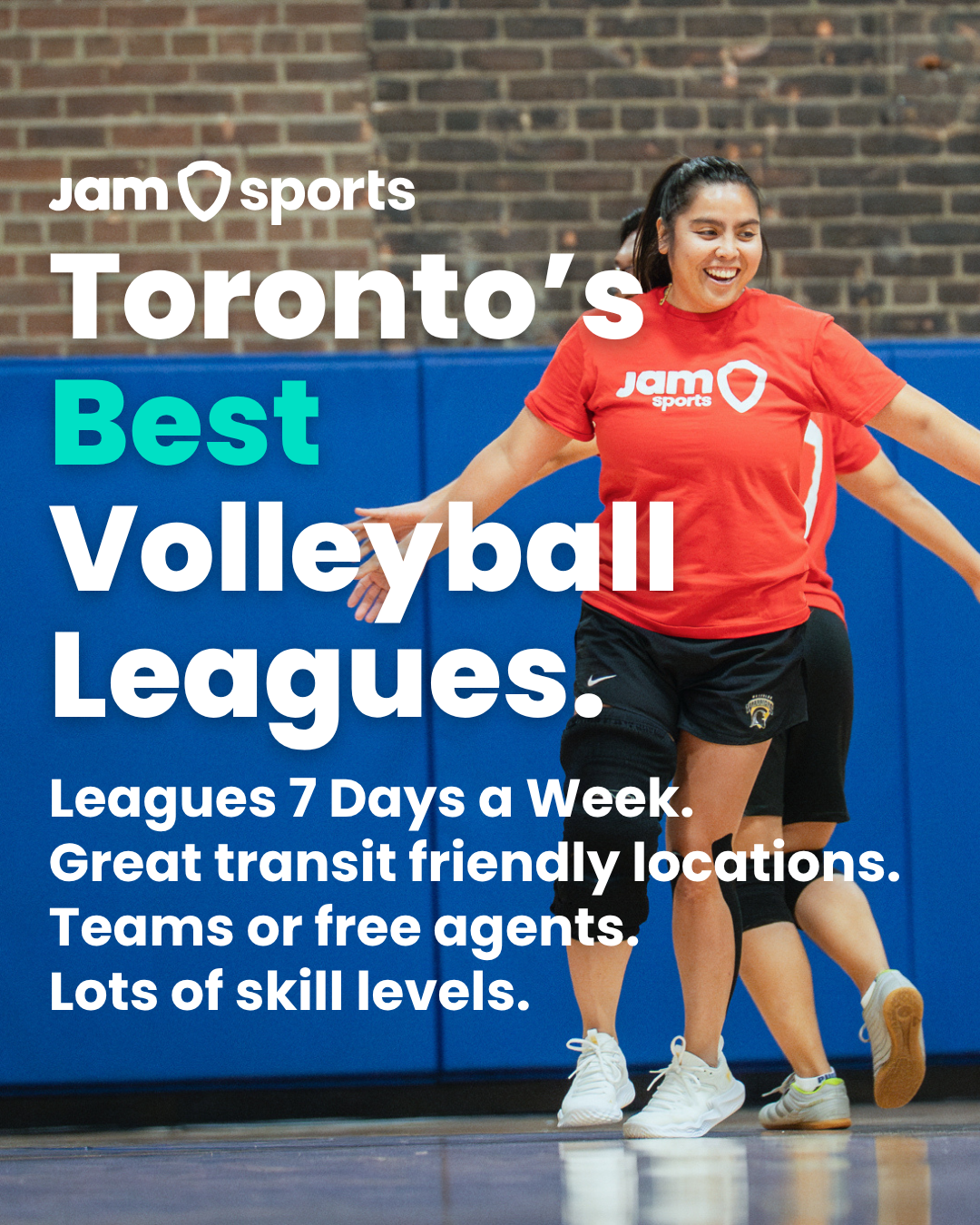 JAM Sports Toronto Facebook ad: SOCIAL VOLLEYBALL LEAGUES