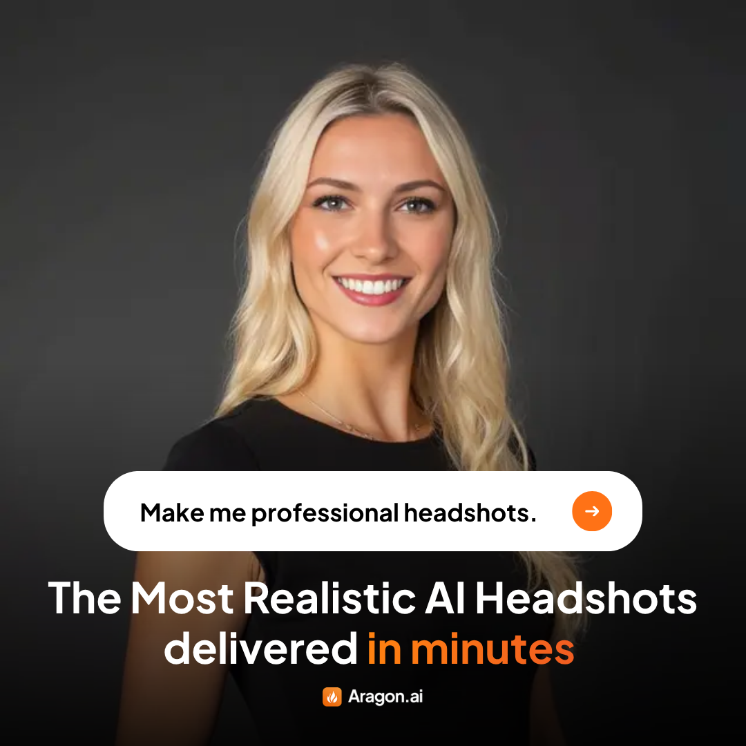 Aragon.ai Facebook ad: The Leading AI Headshot Generator
