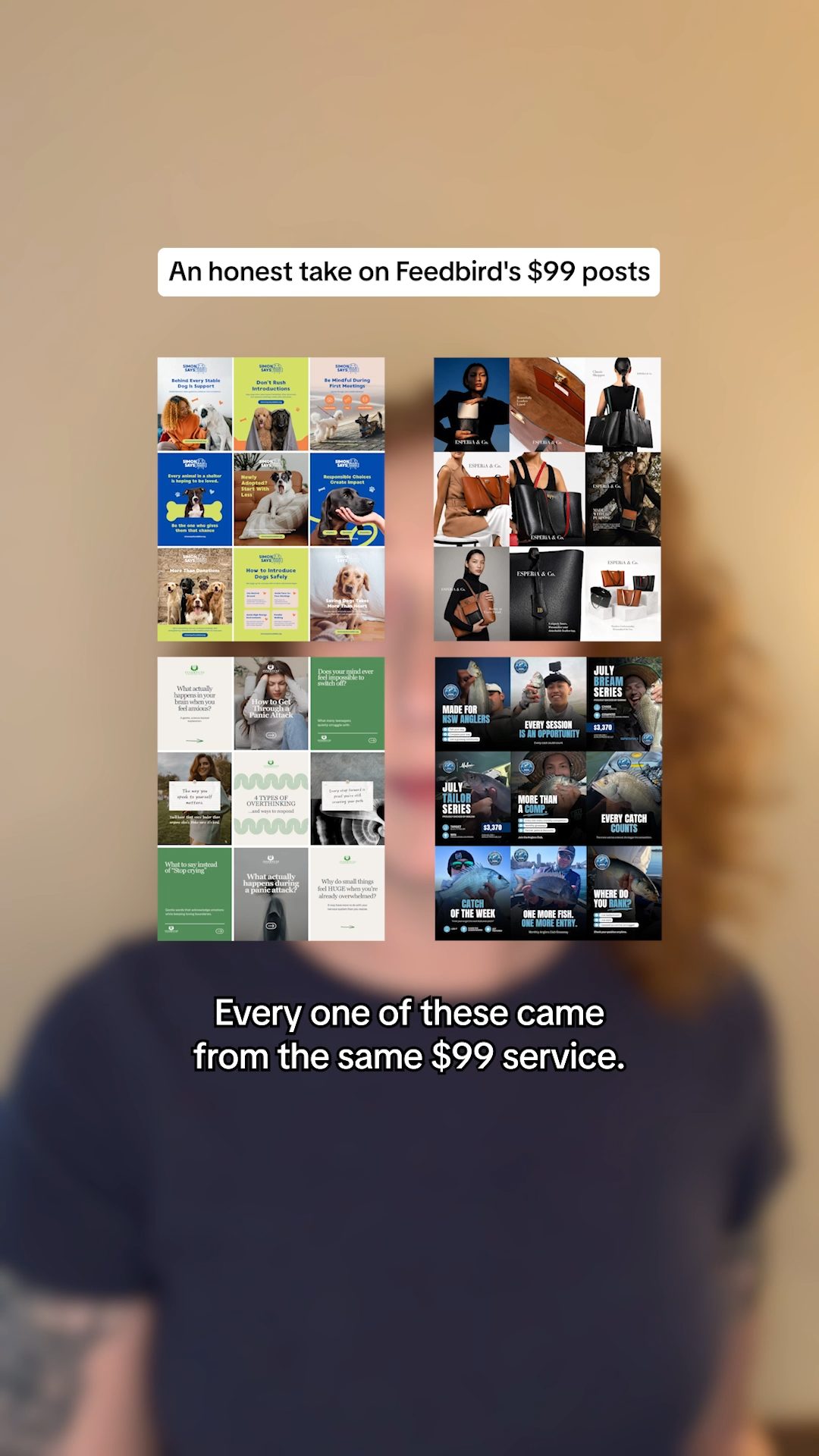 Feedbird Facebook ad: Social media, handled - $99/mo