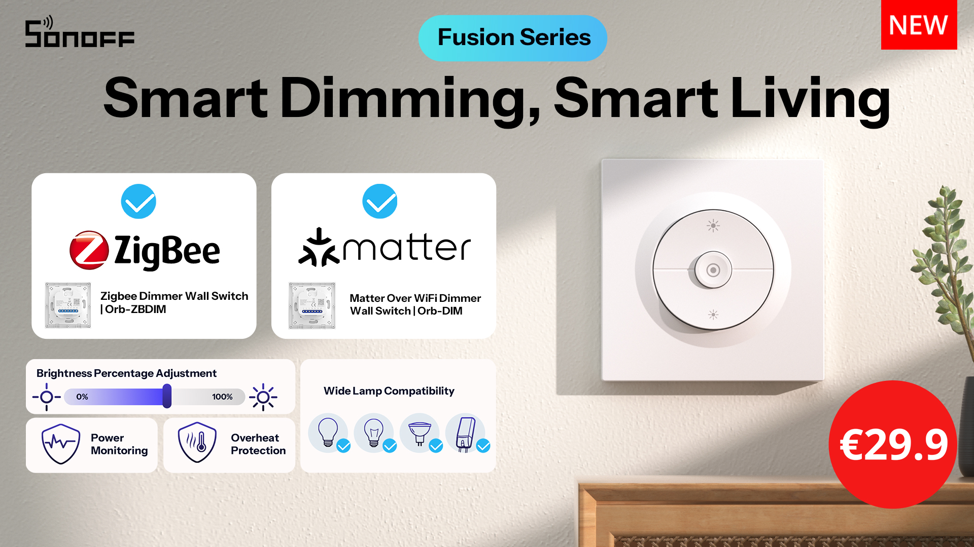 SONOFF_Global Facebook ad: Discover Smart Dimming with the SONOFF Fusion Series