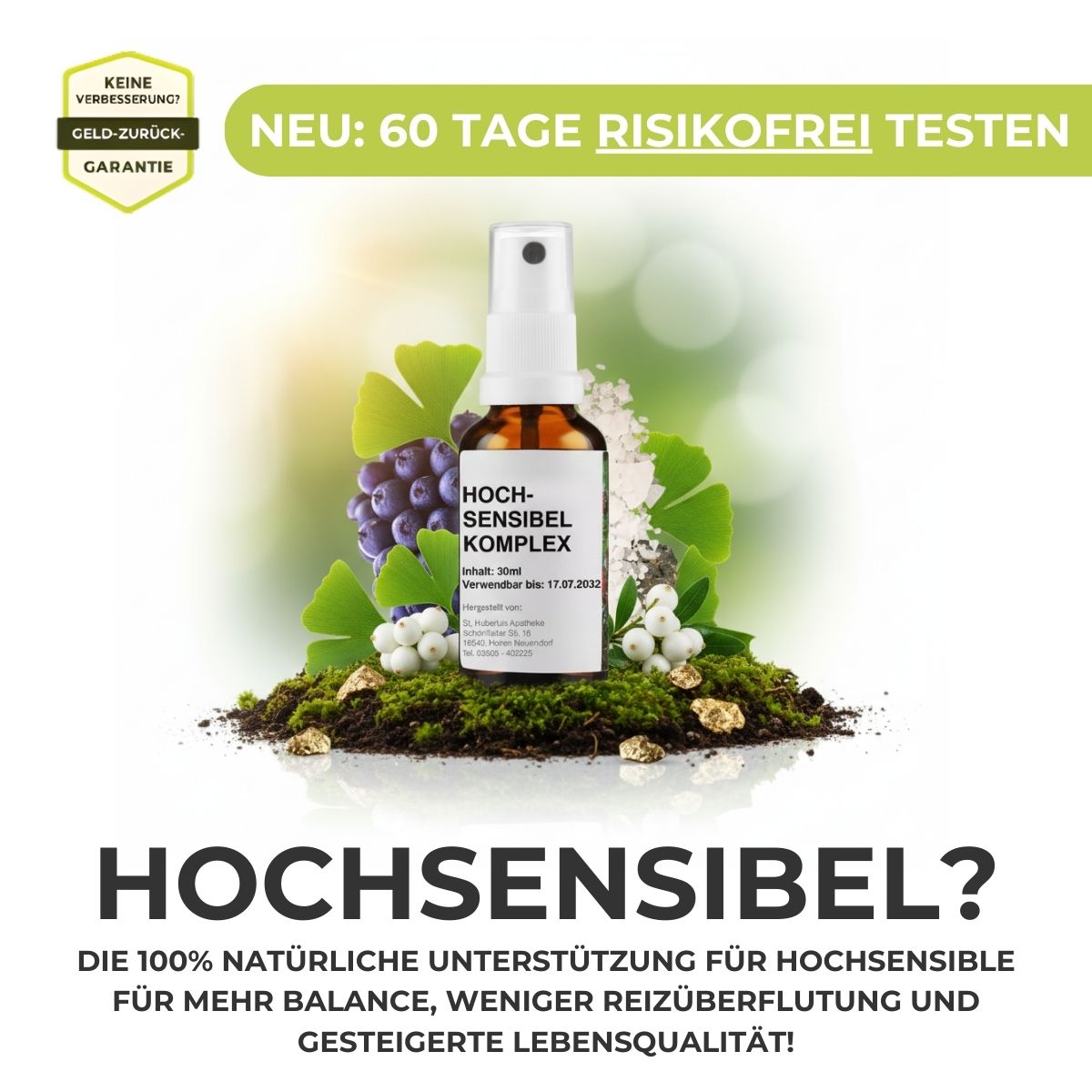 ZIMPLY NATURAL Facebook ad: Jetzt 60 Tage risikofrei testen