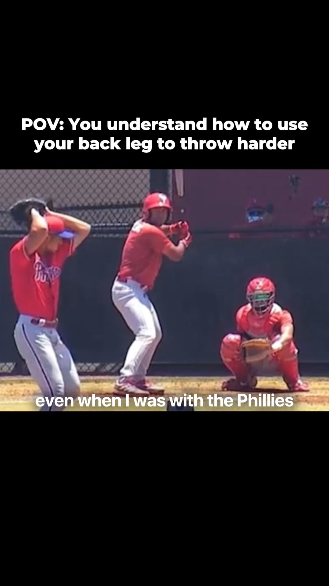the pitcher lab Facebook ad: you understand how to use your back leg…