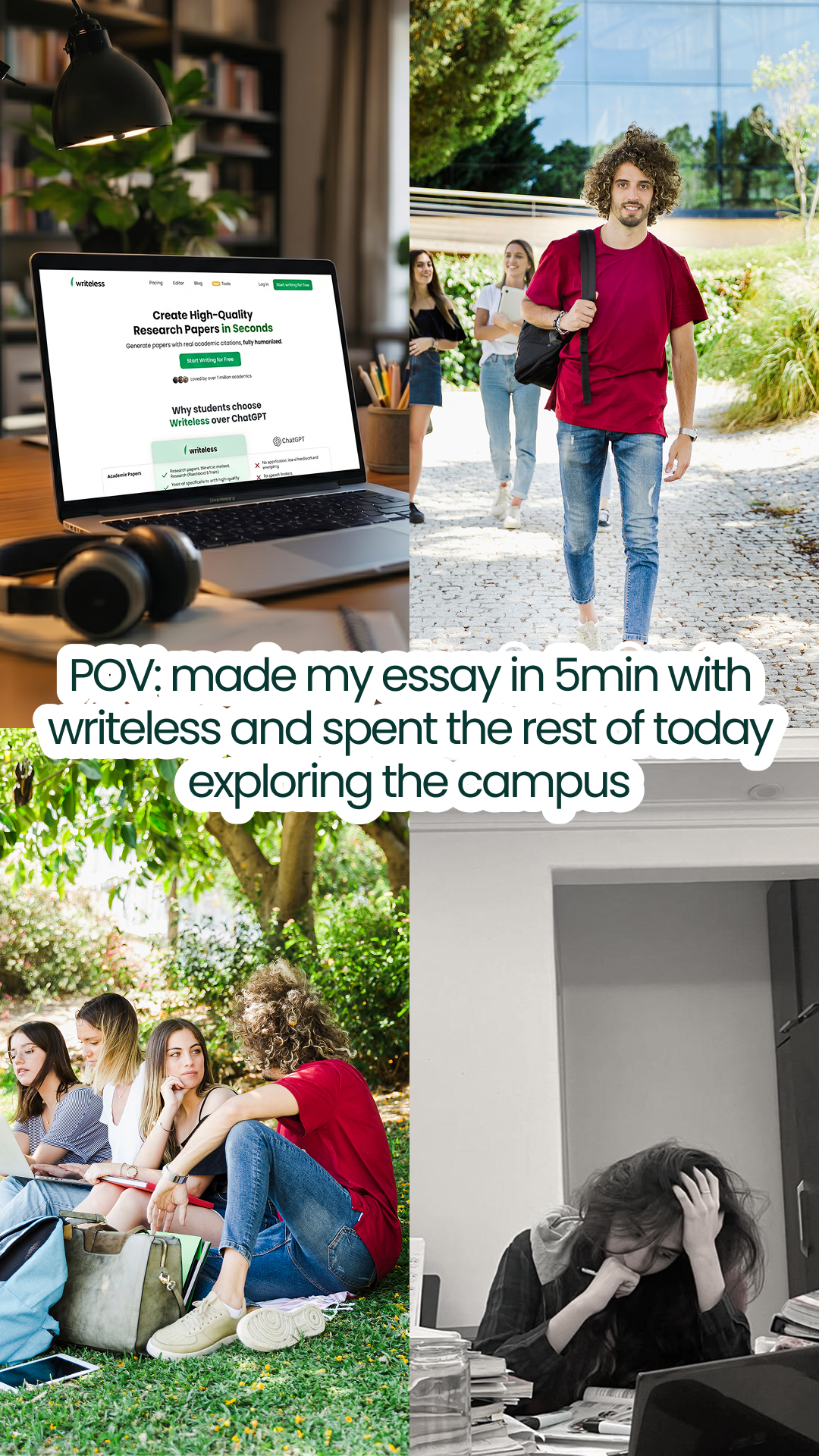 Writeless AI Facebook ad