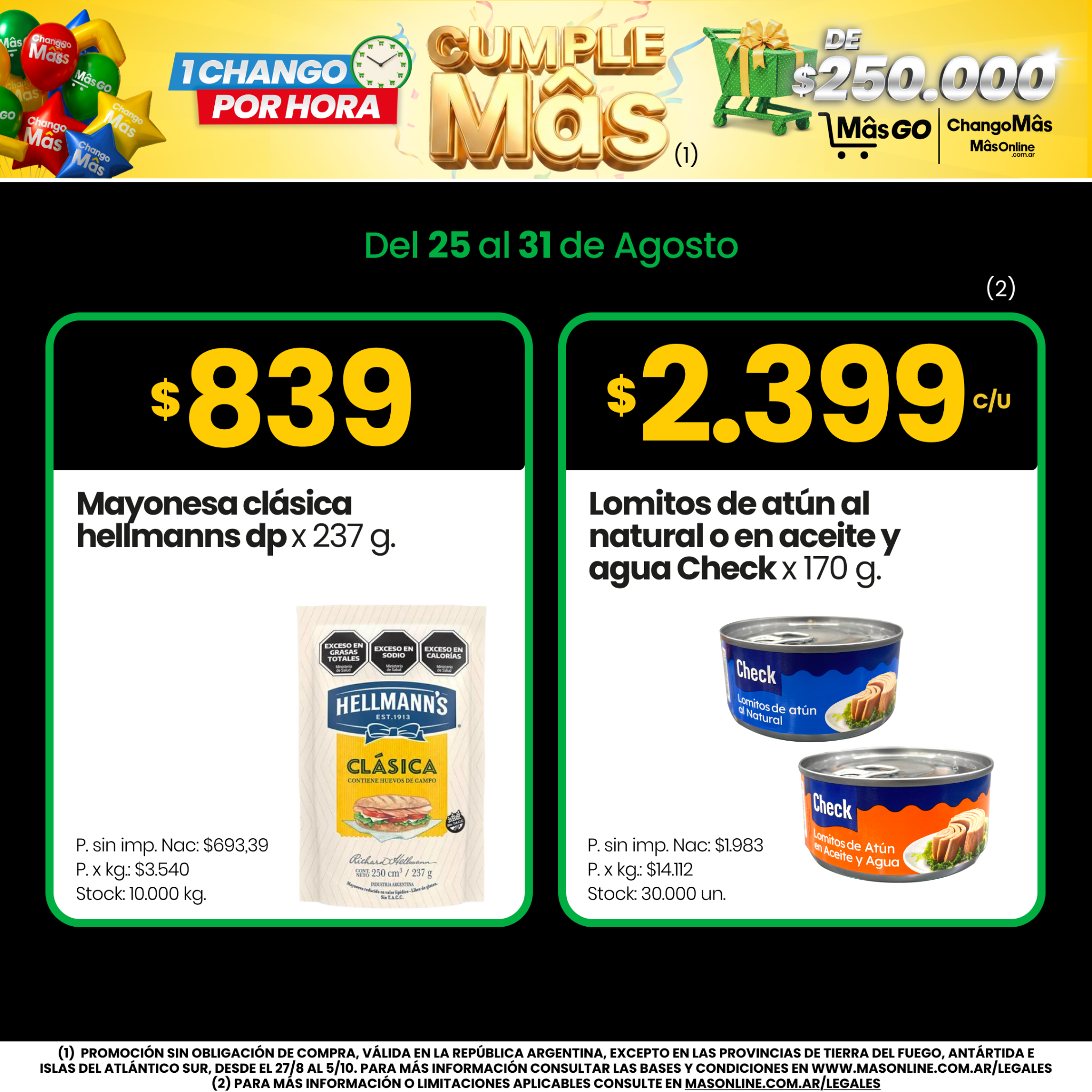 MasGo Facebook ad: ¡Armá tus comidas rápidas y ricas al mejor precio!