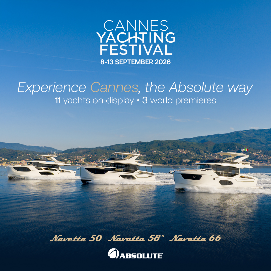 Absolute Yachts Facebook ad: Absolute at the Cannes Yachting Festival 2026