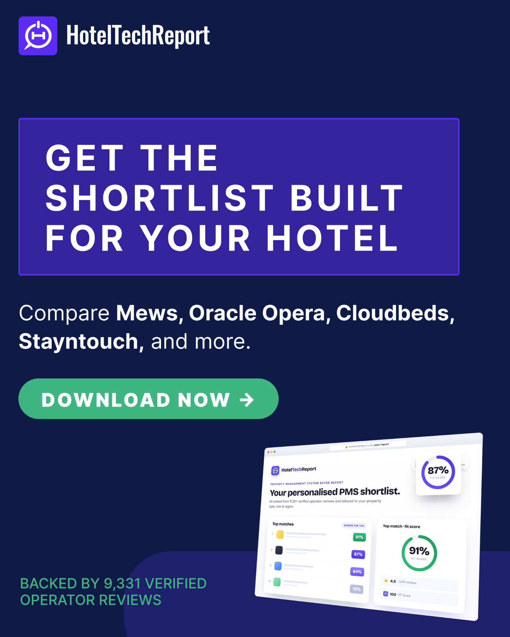 Hotel Tech Report Facebook ad: $5,000 Consultant Report, Now Free