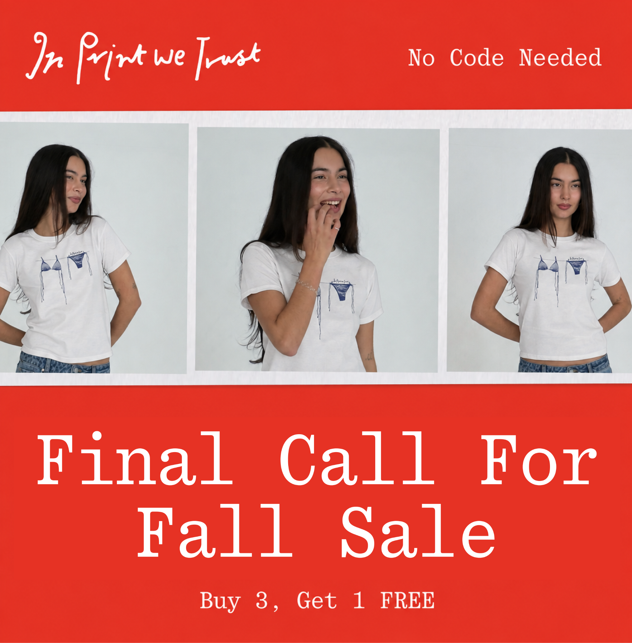 In Print We Trust Facebook ad: Just Restocked After 4 Months