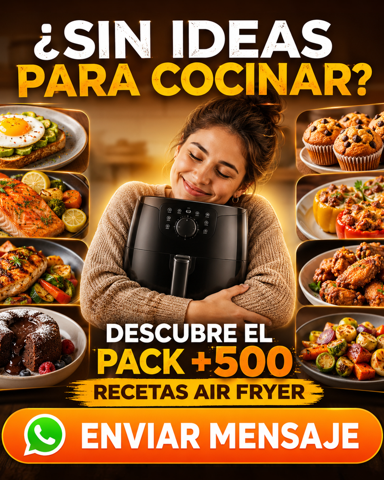 Recetas Descargables Facebook ad: ¿Tu freidora de aire casi siempre termina preparando…