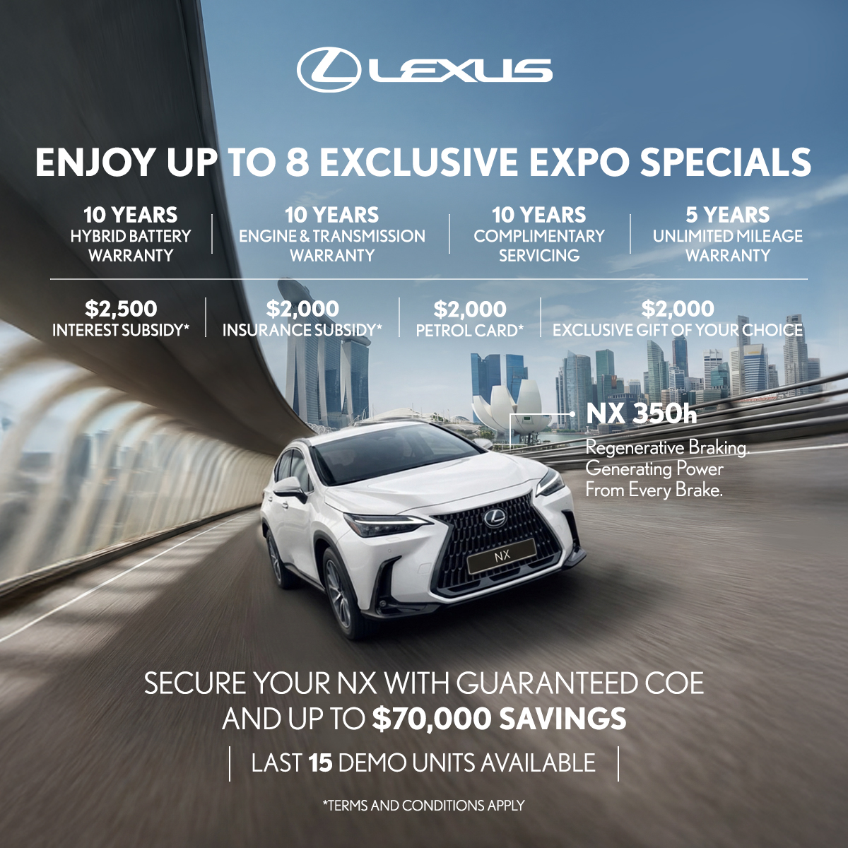 Lexus Singapore Facebook ad: Secure Your Lexus with Exclusive Car Expo Privileges