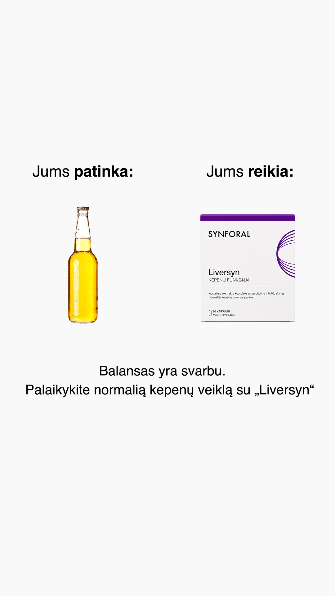 Synforal Facebook ad: Palaikykite kepenų veiklą natūraliai