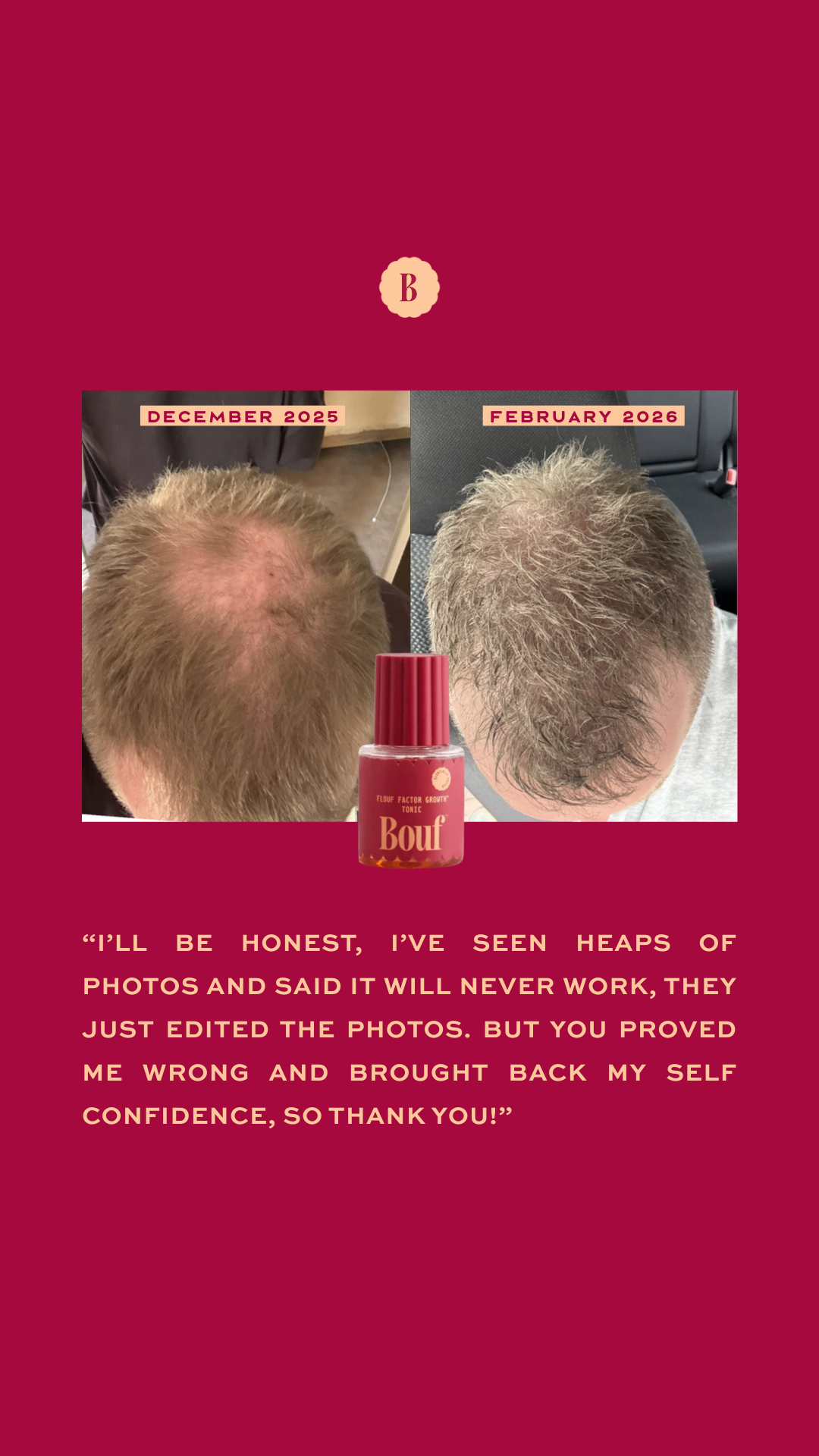 Bouf Haircare Facebook ad