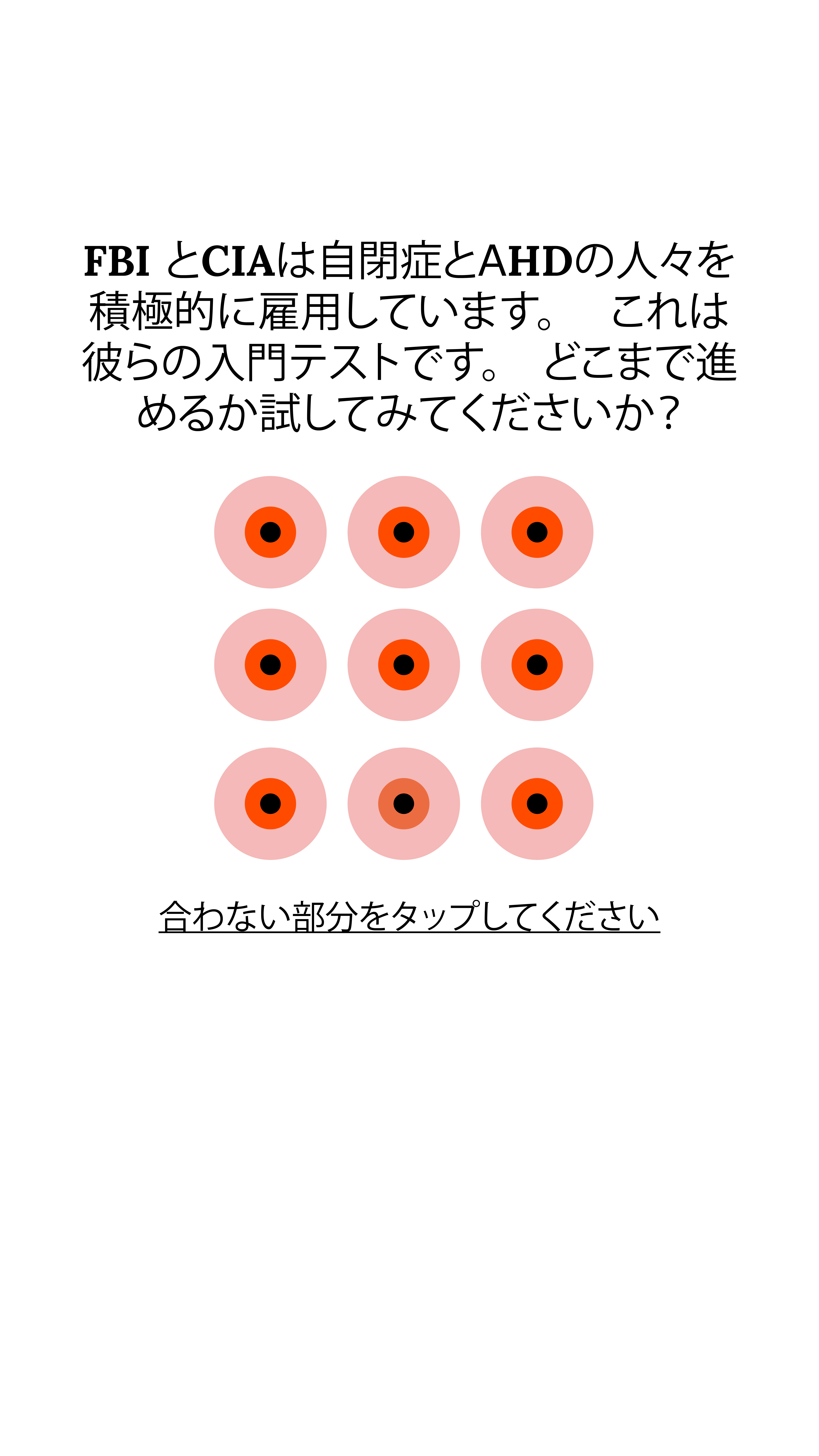 International IQ test Facebook ad