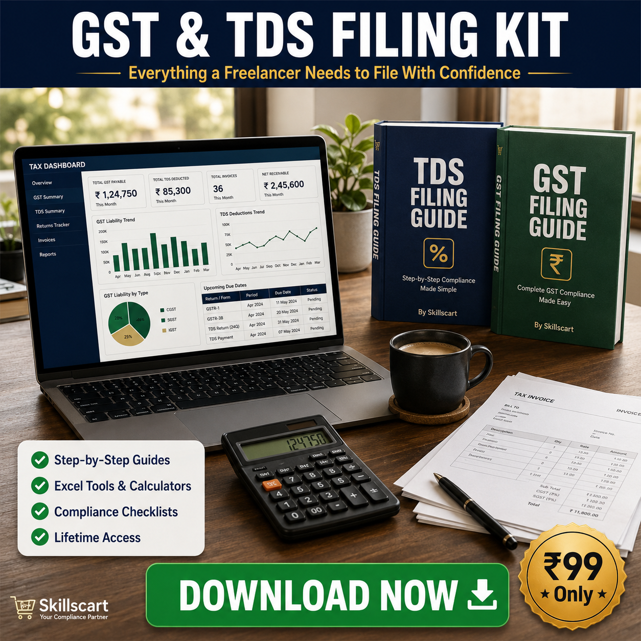 Skills Cart Facebook ad: 9 Resources, Sirf ₹99 Mein