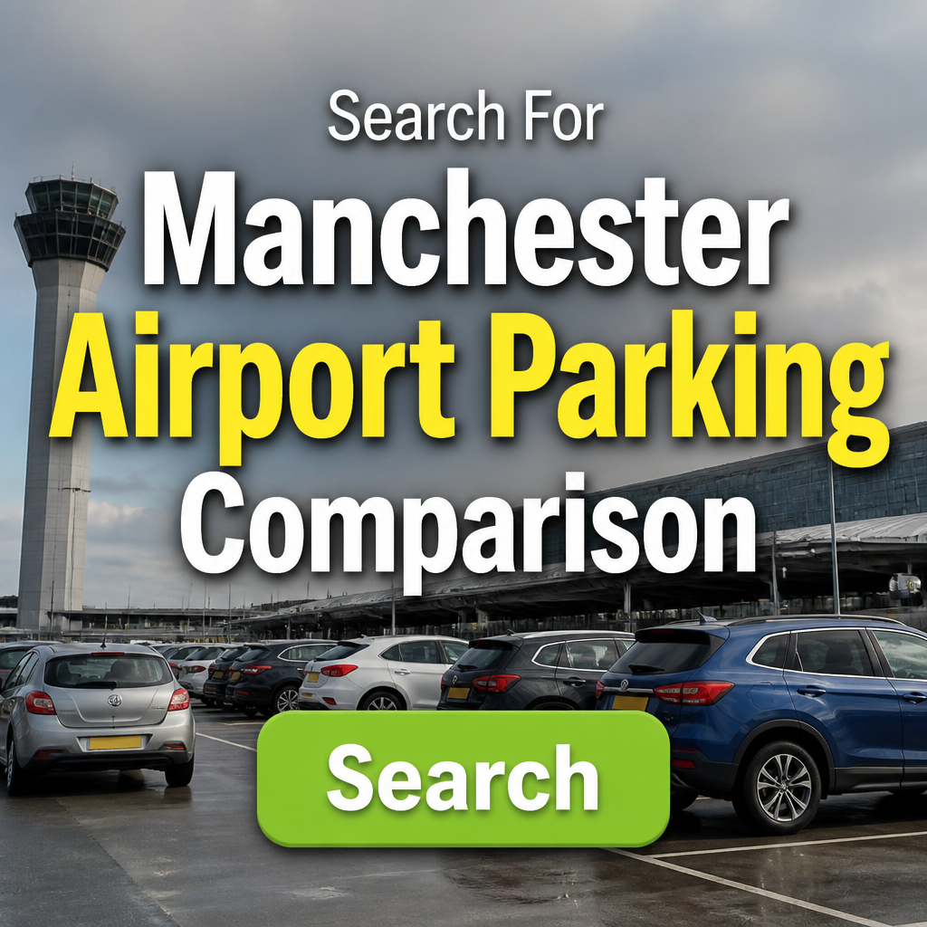 Buy Wise Facebook ad: Search for Manchester Airport Parking Comparison