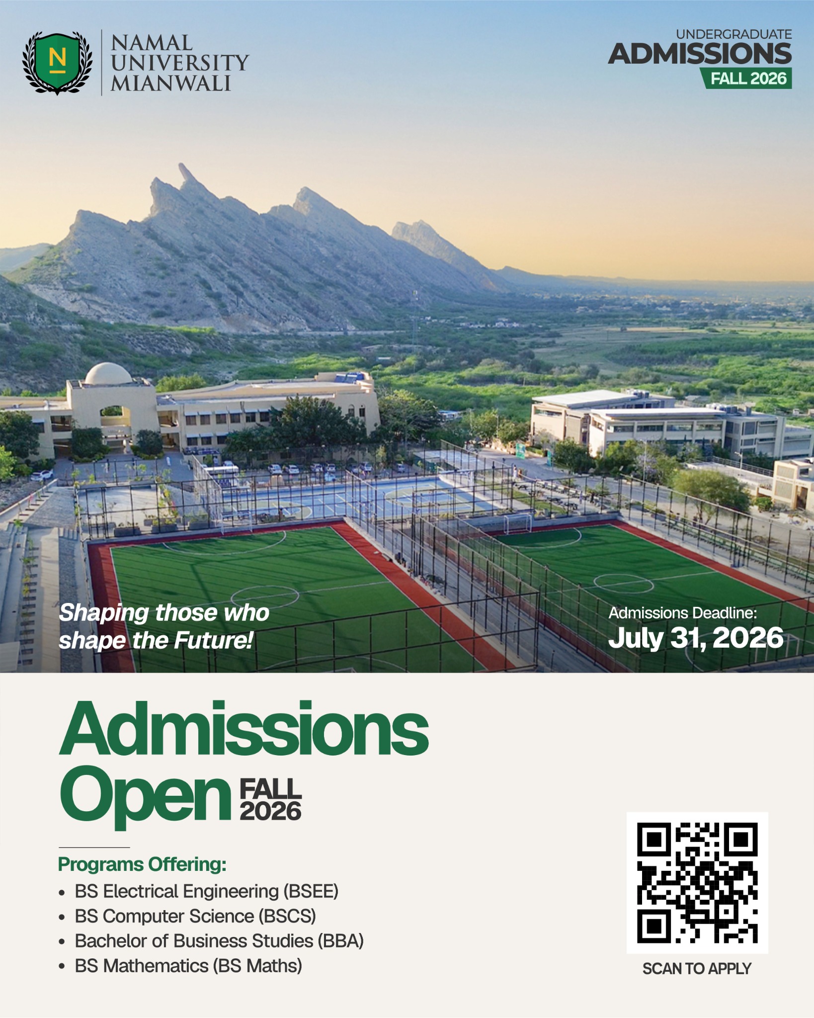 Namal University Facebook ad