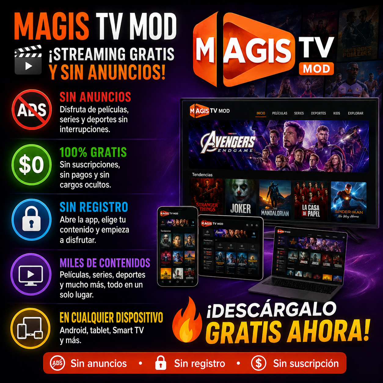 Rebortfrontrend Sebrengflo Facebook ad: ¡Magis TV MOD: películas, series y entretenimiento gratis…