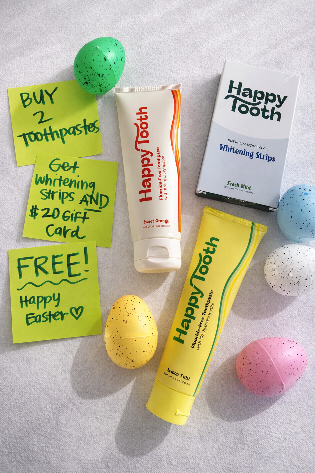 Happy Tooth Products Facebook ad: Natural Toothpaste with Hydroxyapatite