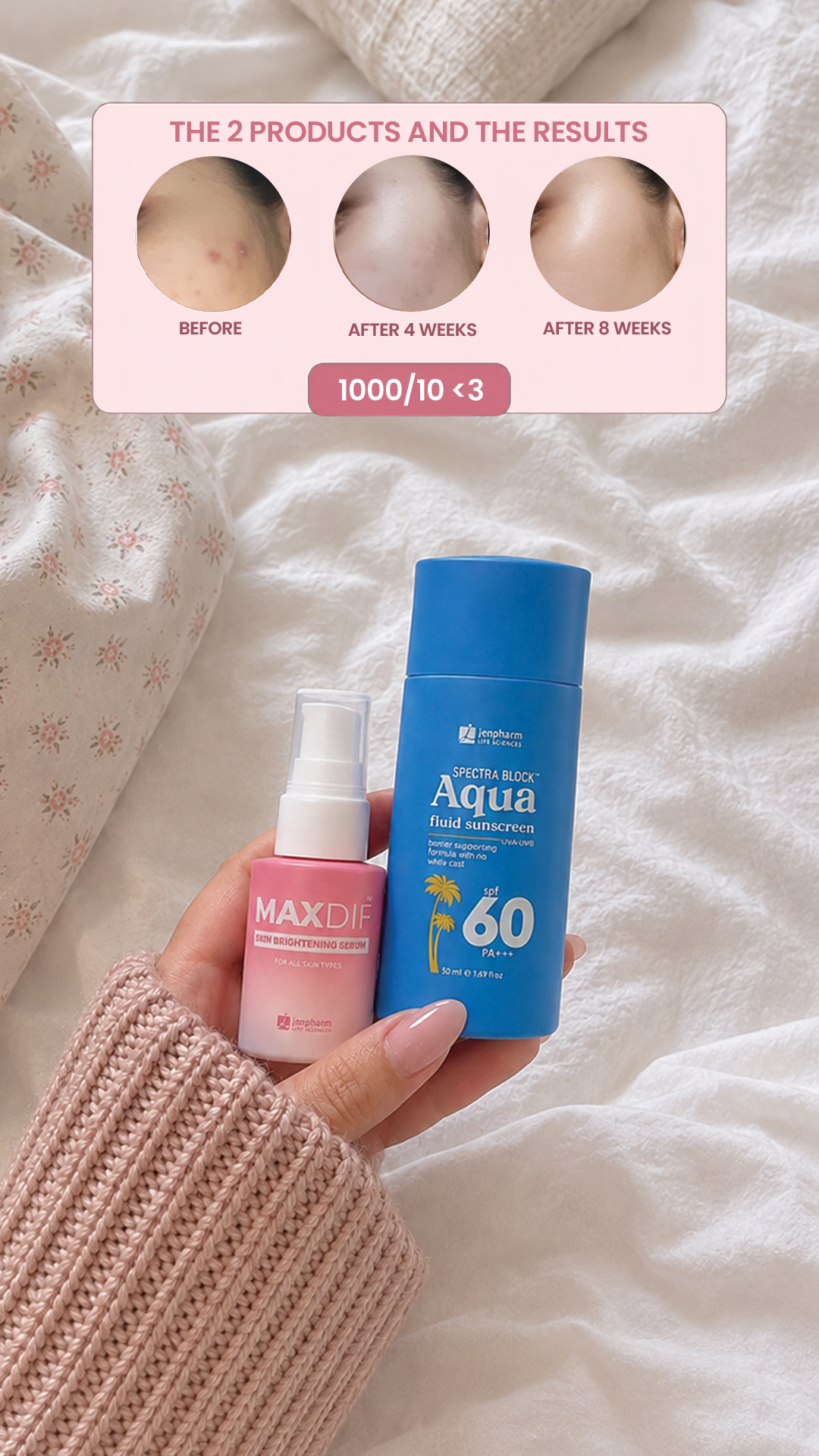 Jenpharm Life Sciences Facebook ad: Healthy Skin, Powered by Science.