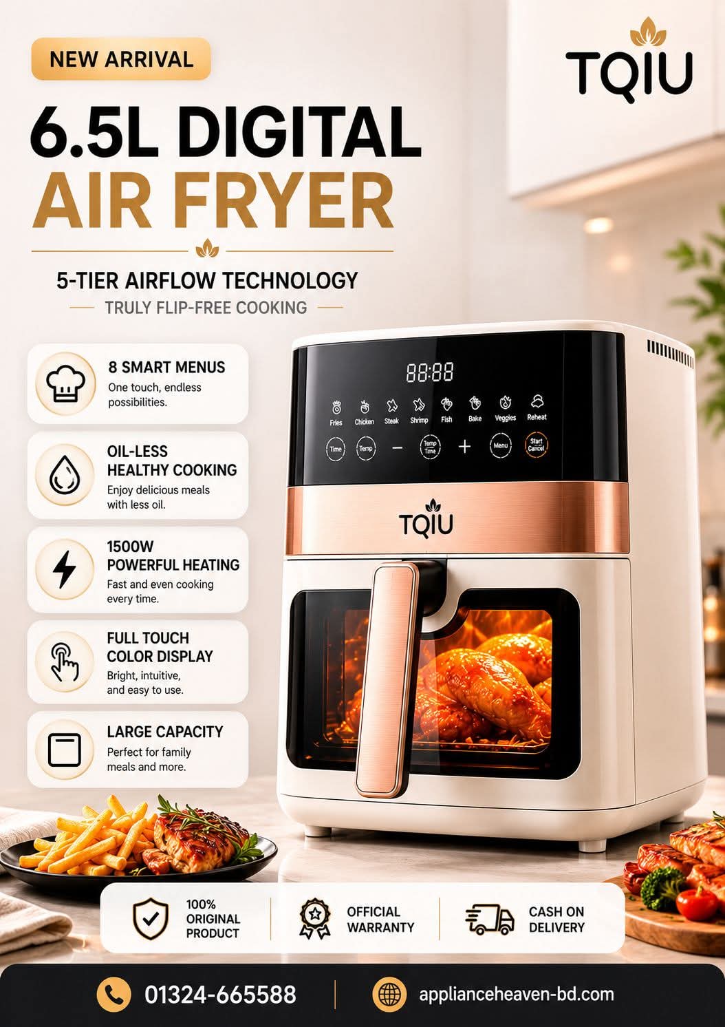 Appliance Heaven Facebook ad: TQIU AIR FRYER, HEALTHY LIFESTYLE SALE