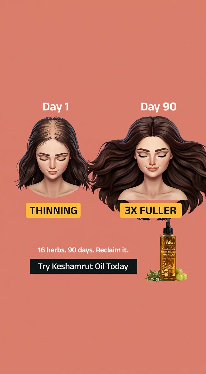 Vedix Ayurveda Facebook ad: Vedix Keshamrut 16+ Herbs Infused Hair Oil