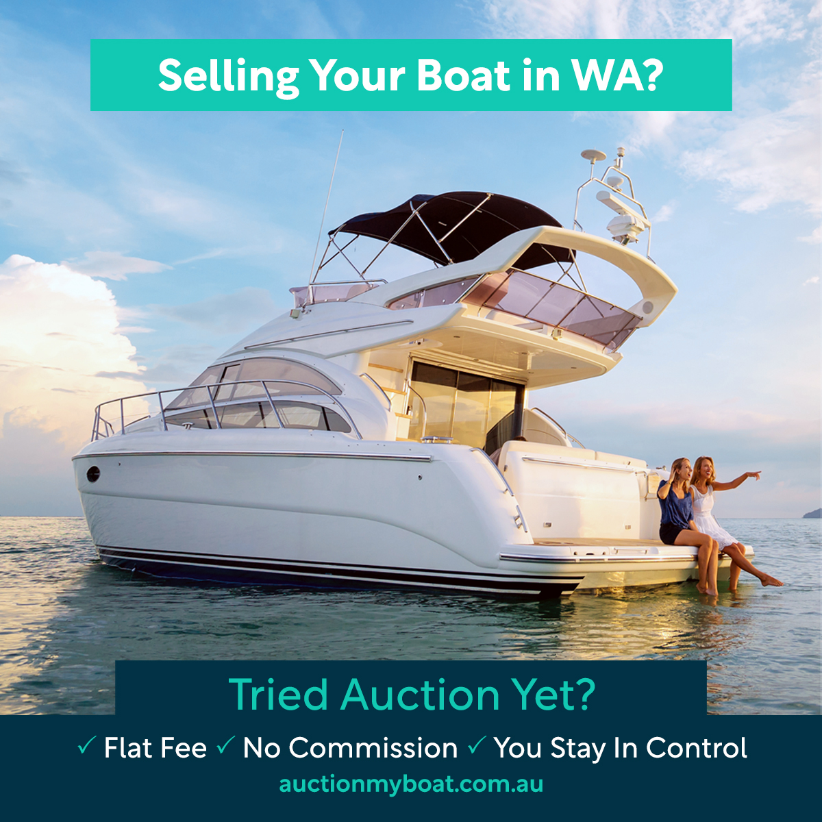 AMB Brokerage Facebook ad: Selling a Boat? Auction Could Be Your Best Move