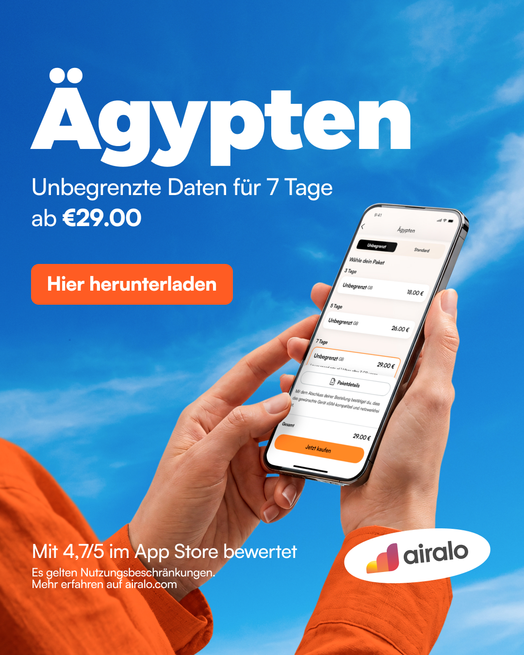 Airalo Global eSIM Store Facebook ad