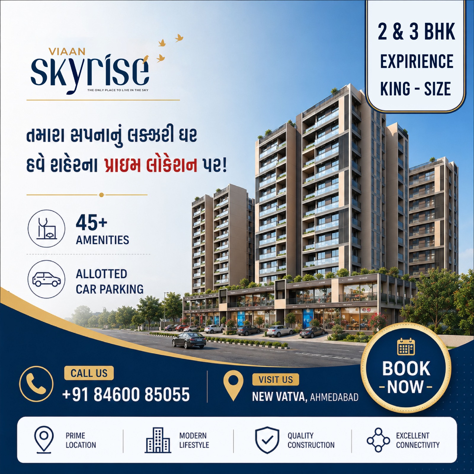 Viaan Skyrise Facebook ad: Book Site Visit