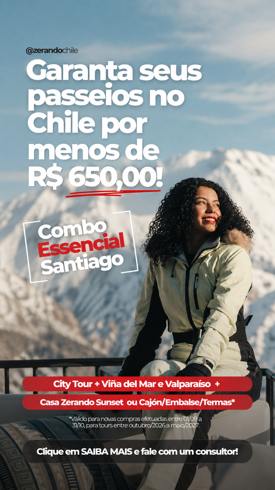 Zerando o Chile por Tales Barreto Facebook ad: Venha Conhecer com a Gente!