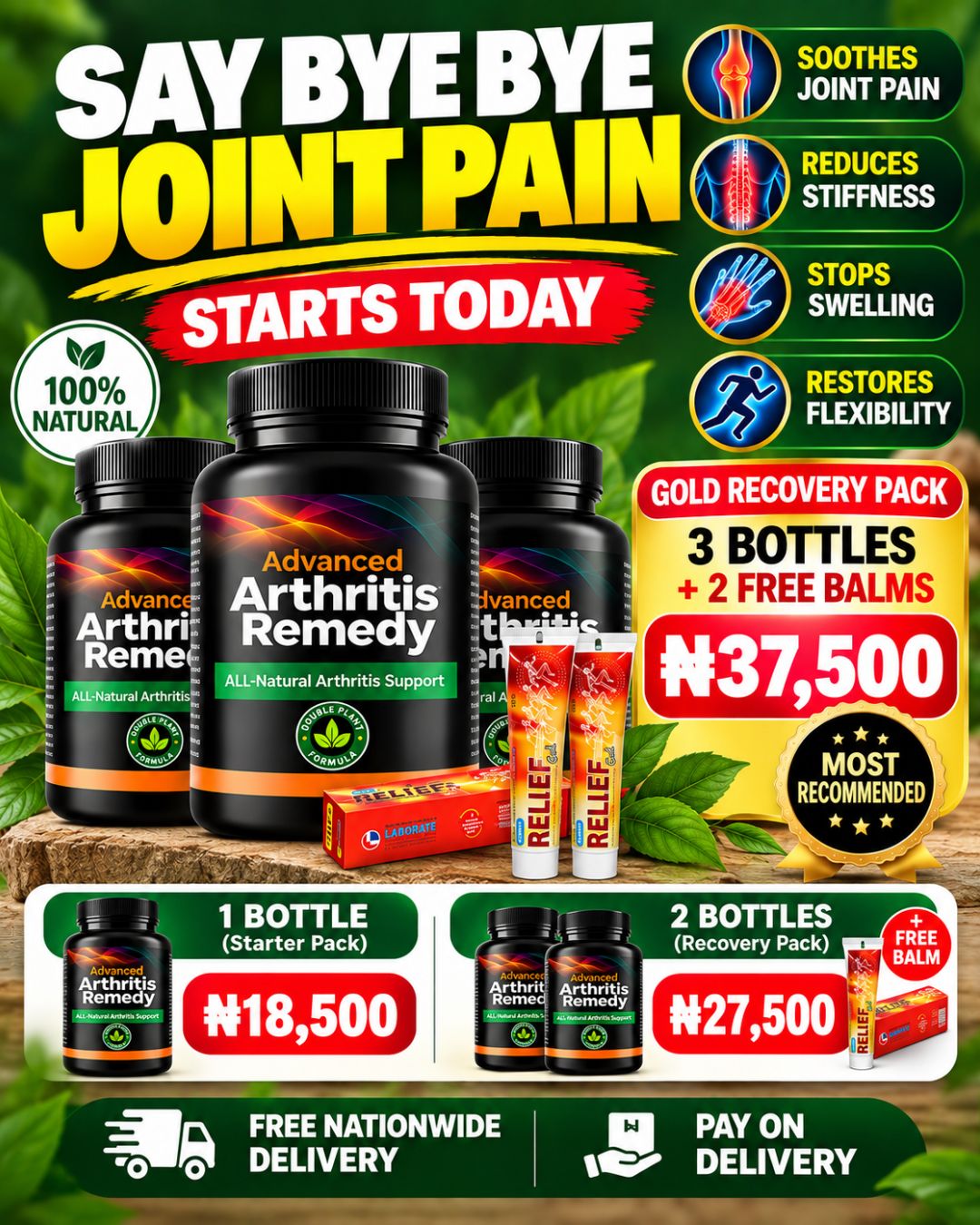 Spring lifee hubss Facebook ad: Tired of Living With Joint & Bone Pain?