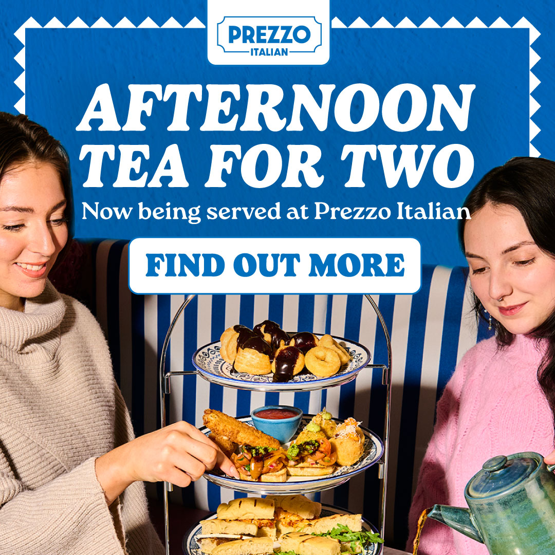 Prezzo Facebook ad: Afternoon Tea at Prezzo Italian!