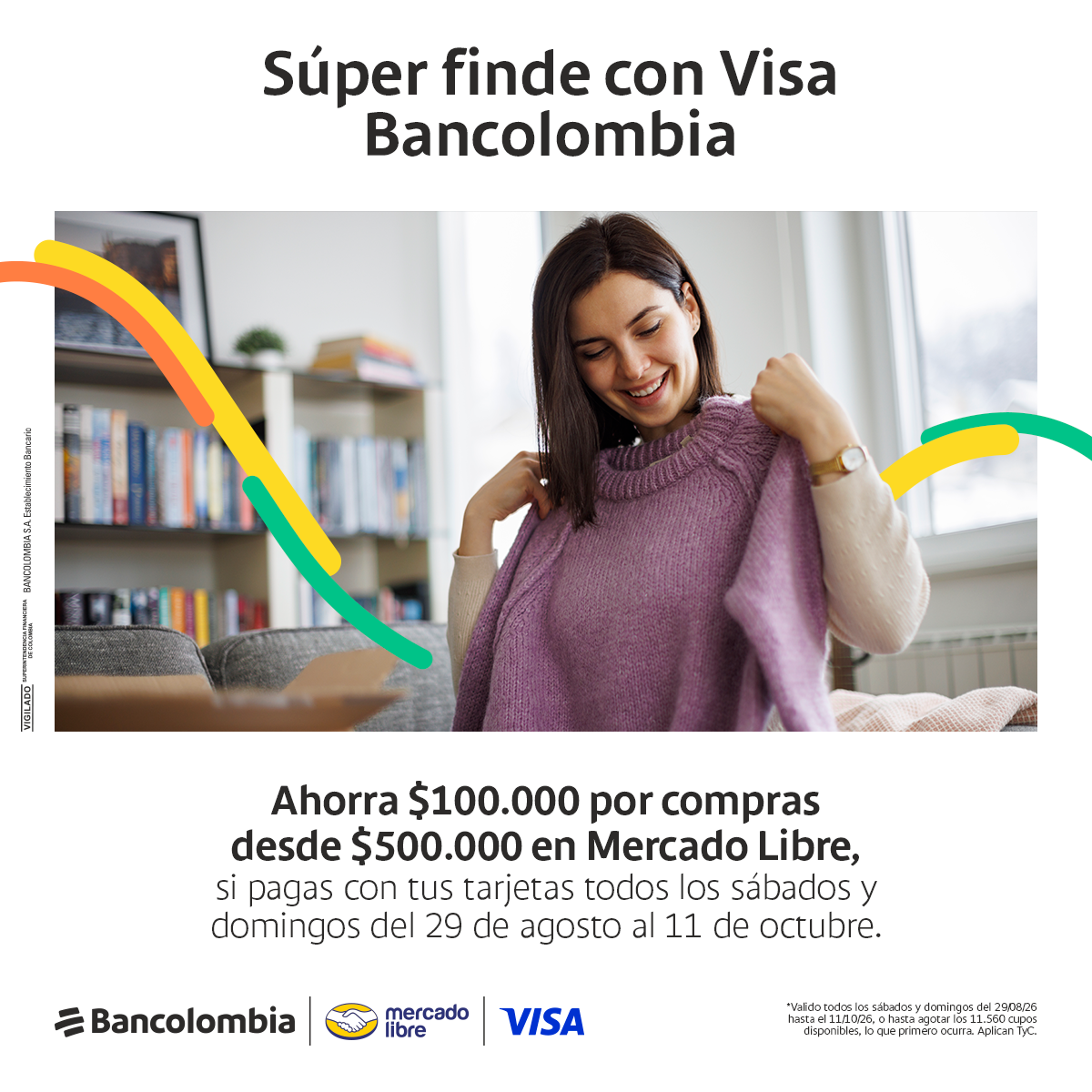 Bancolombia Facebook ad: Super Finde Visa