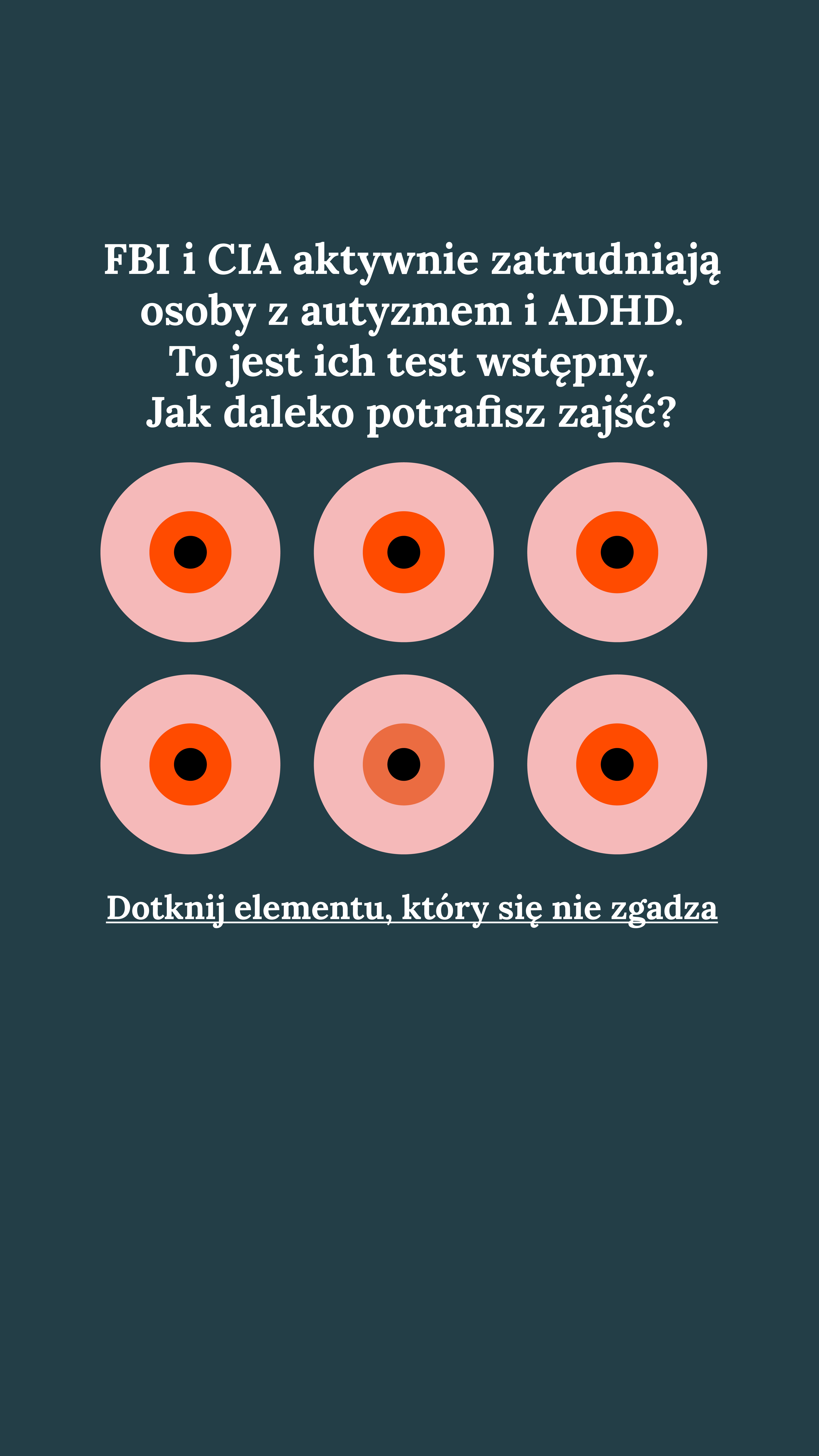International IQ test Facebook ad