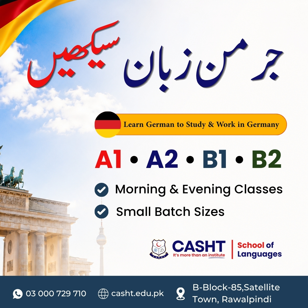 CASHT Facebook ad: German Language Admissions Open