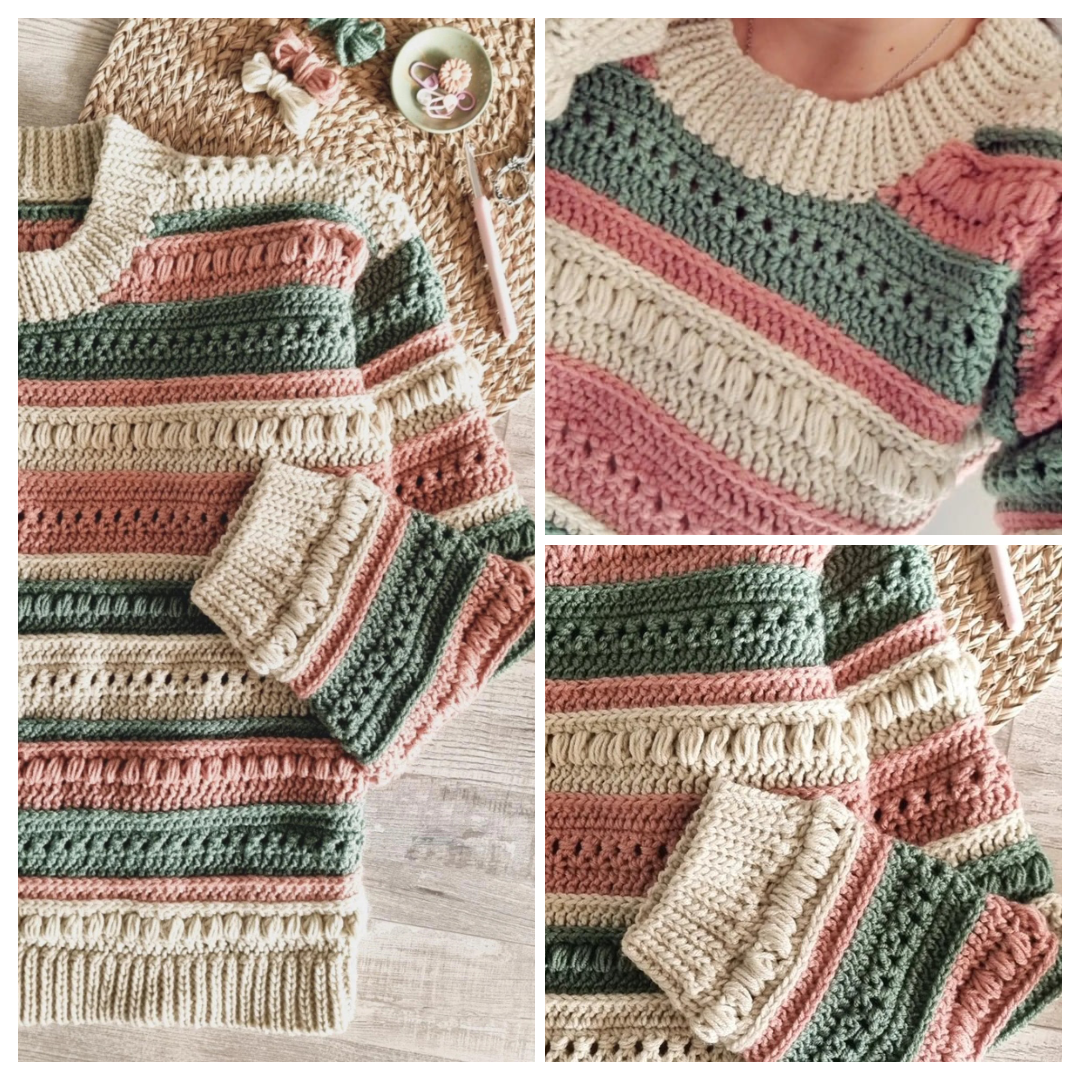 PatternStory Facebook ad: Cozy Boho Sweater