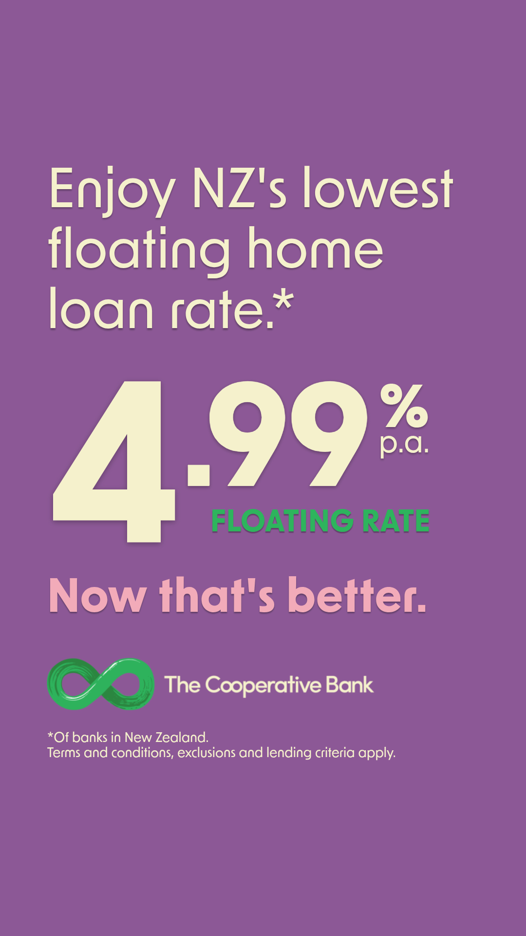 The Co-operative Bank NZ Facebook ad