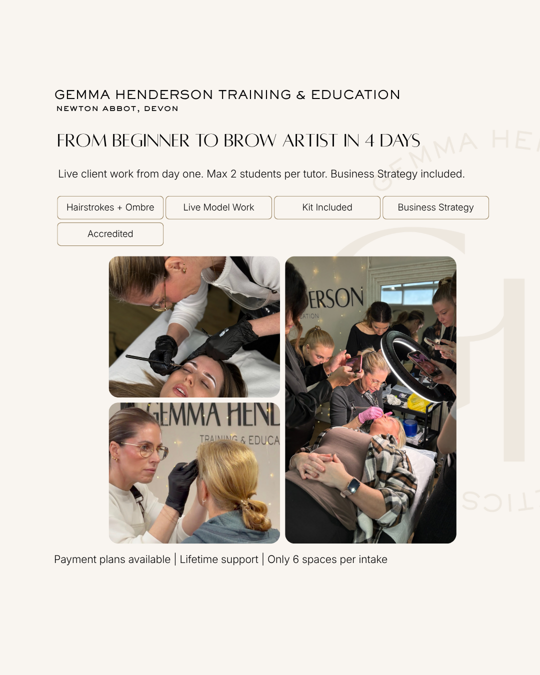 Gemma Henderson Permanent Cosmetics Facebook ad