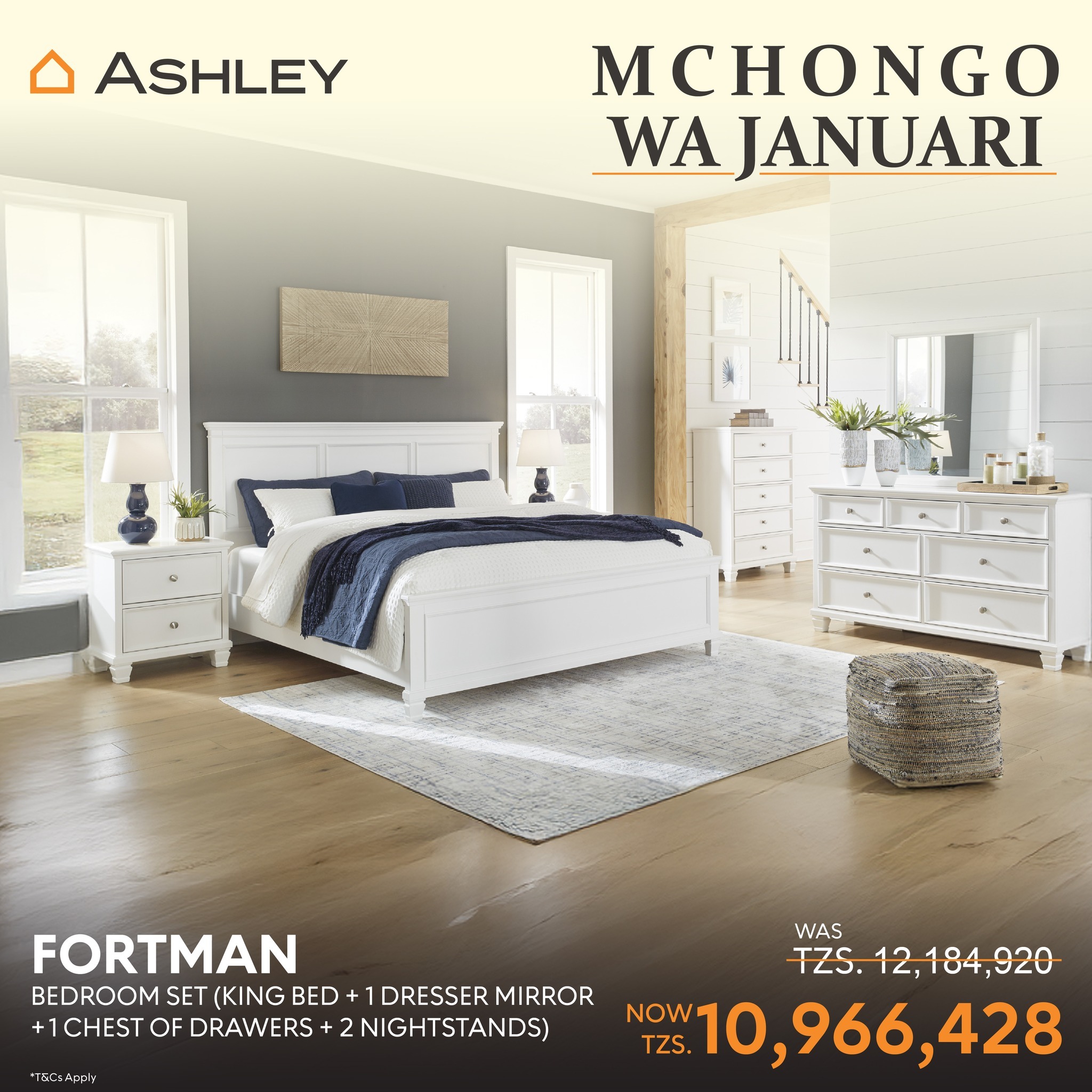 Ashley Furniture HomeStore Tz Facebook ad: Start 2026 by upgrading your restful retreat to…