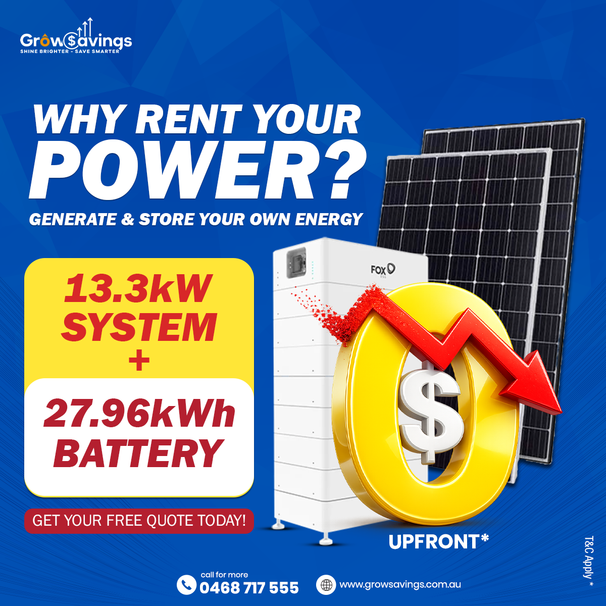 Grow savings Facebook ad: Get Free Quote Today