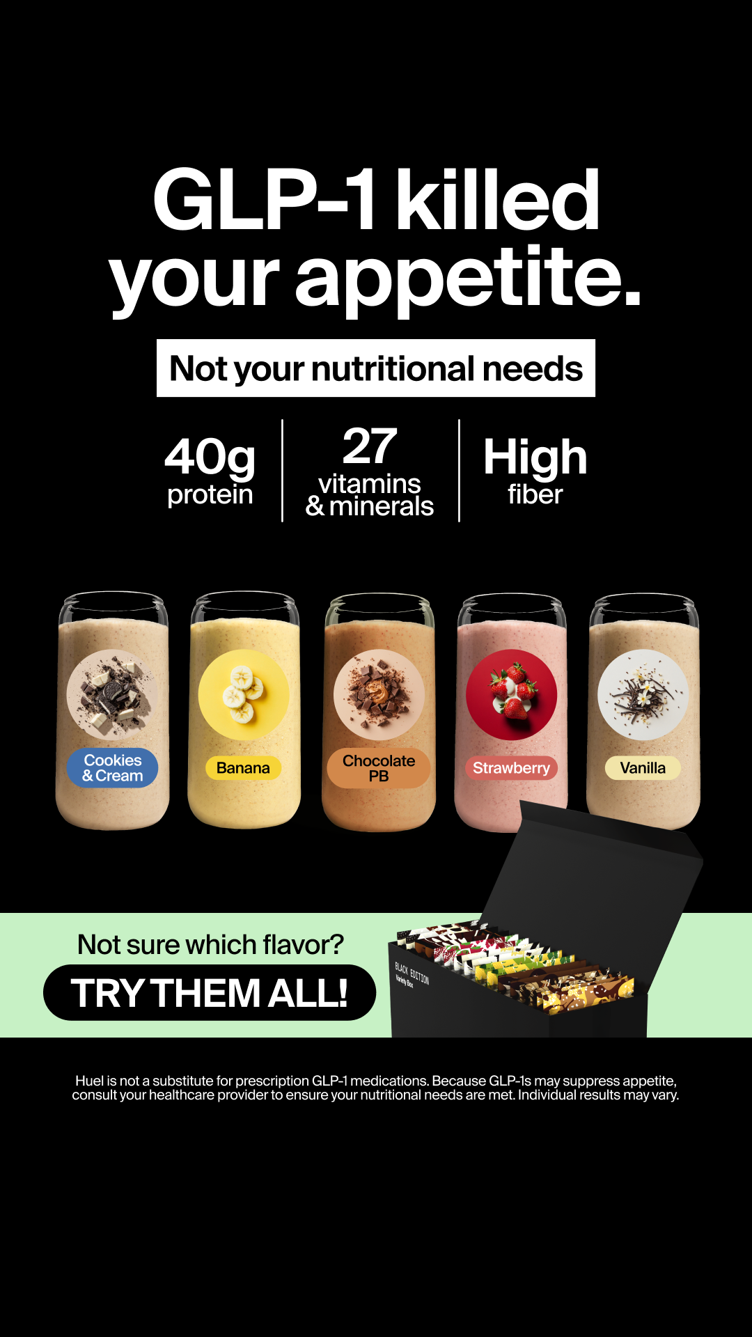 Huel Facebook ad