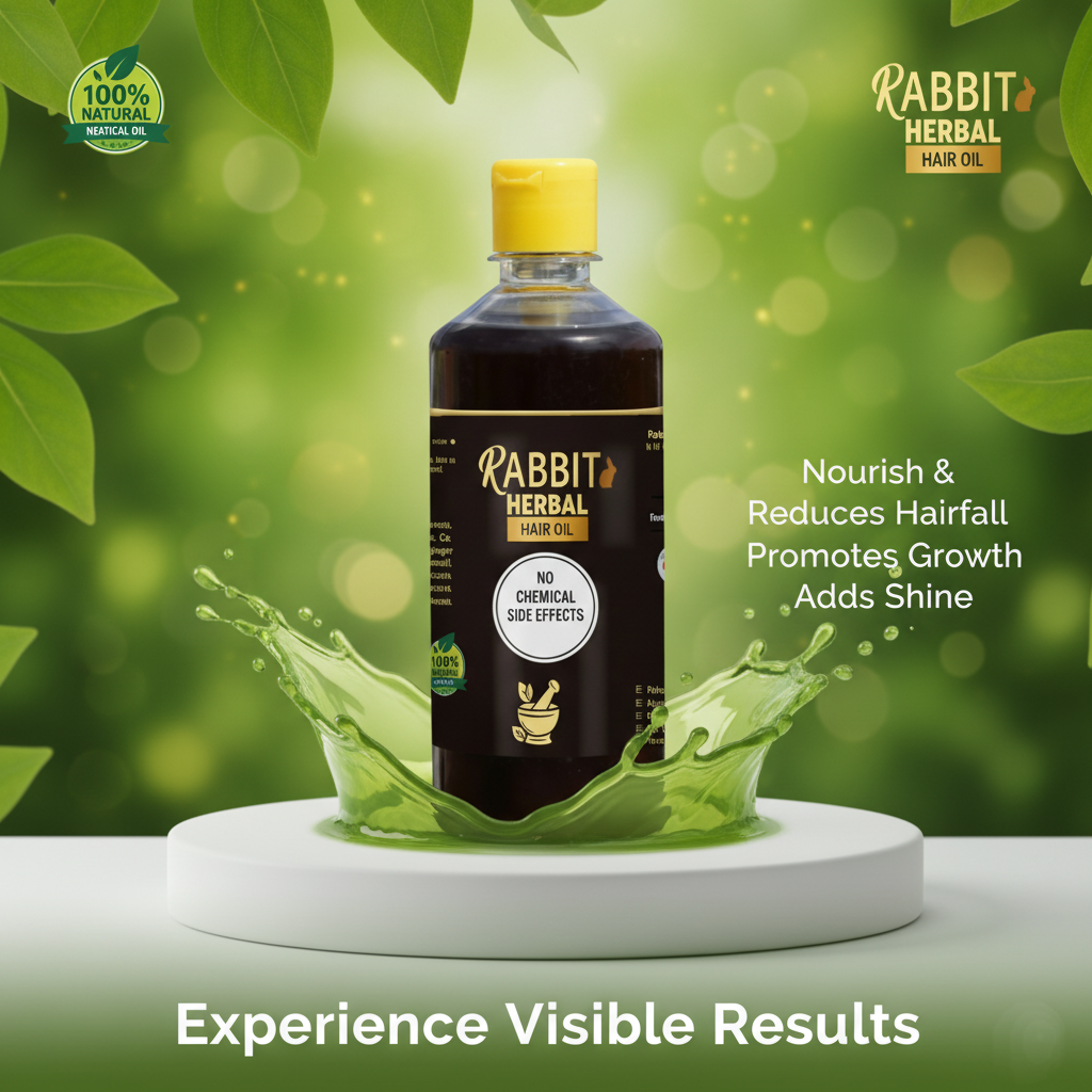 Rabbit herbal heri oil Facebook ad from Feb 20, 2026