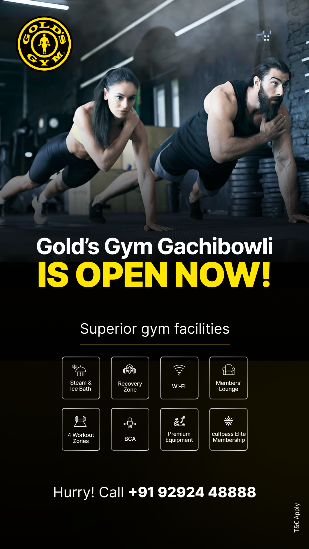 Gold's Gym India Facebook ad